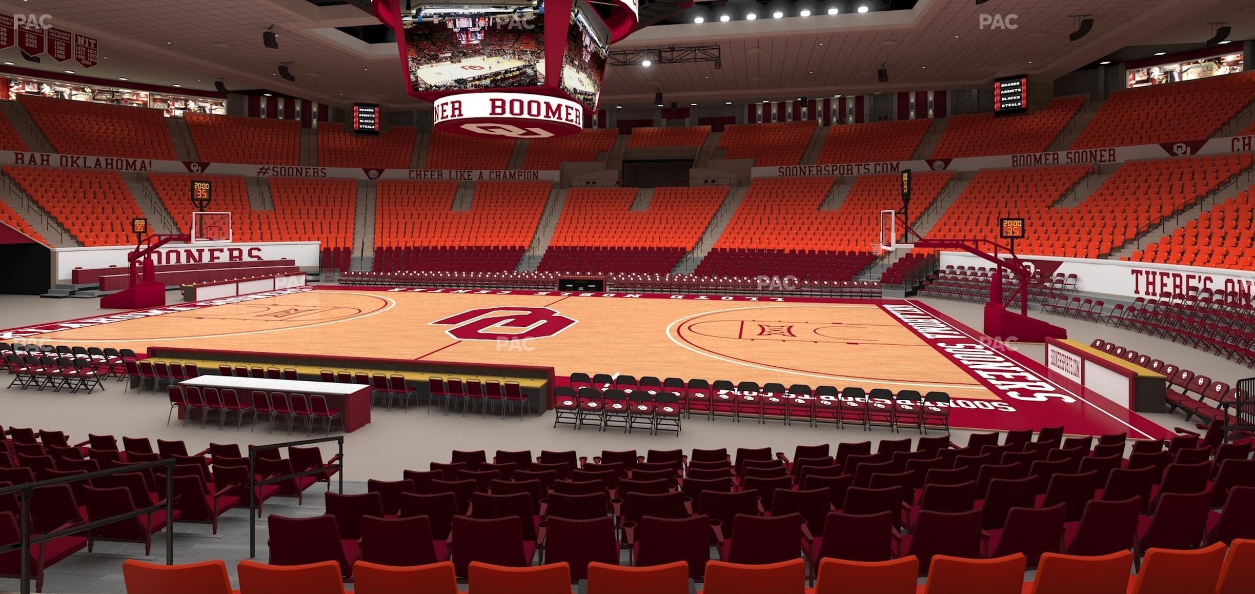 Seating view for Lloyd Noble Center Section 120