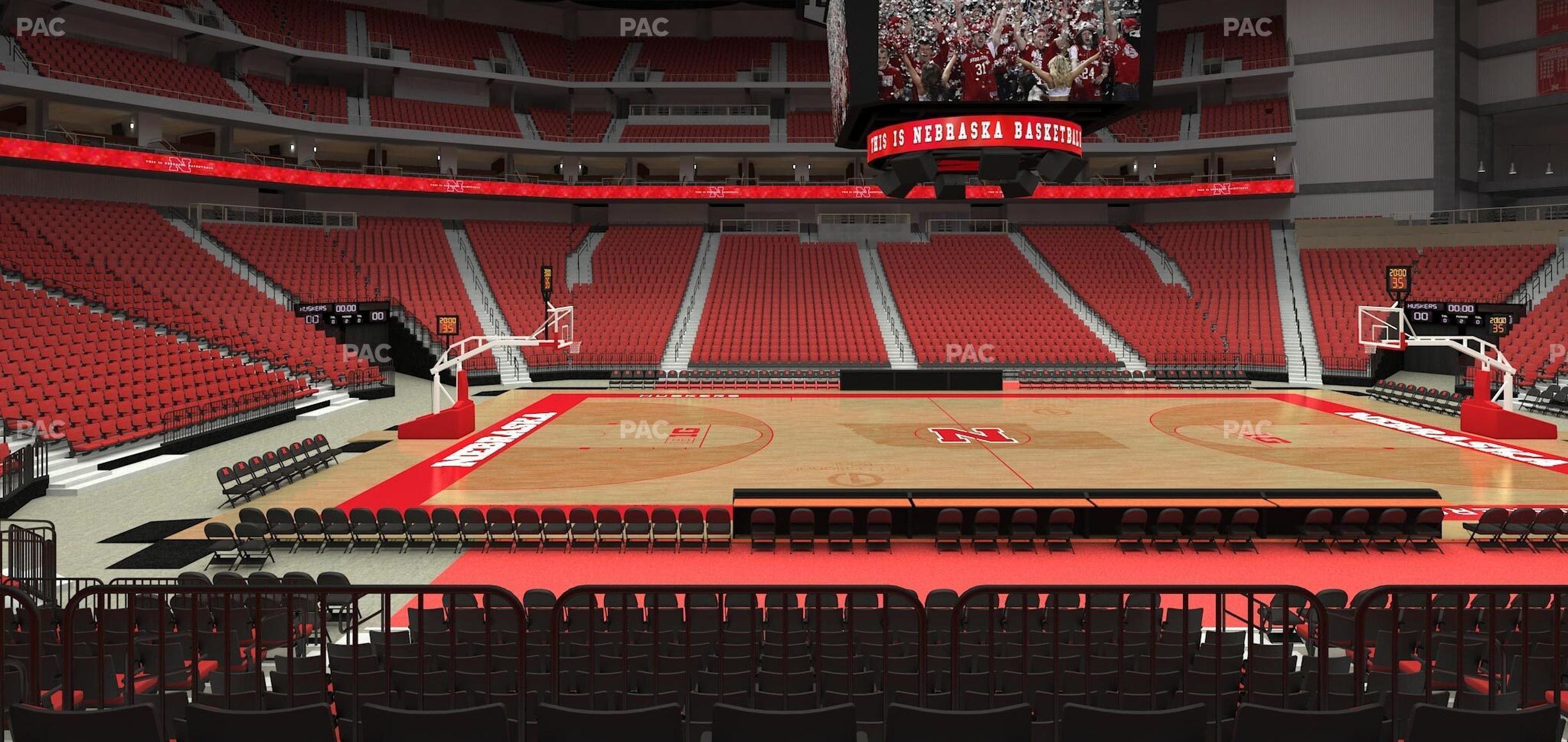 Seating view for Pinnacle Bank Arena Section 107