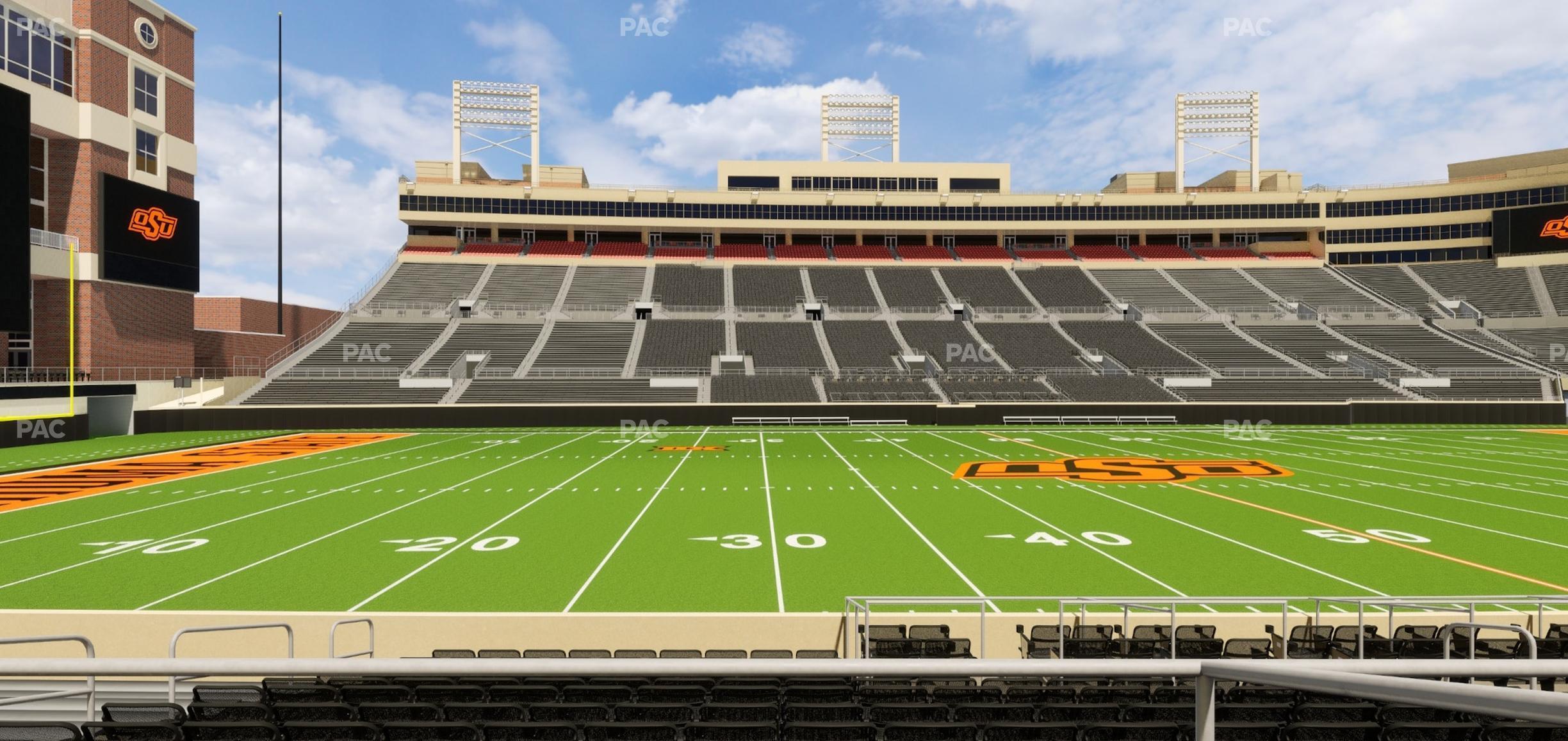 Seating view for Boone Pickens Stadium Section Upper Box 39