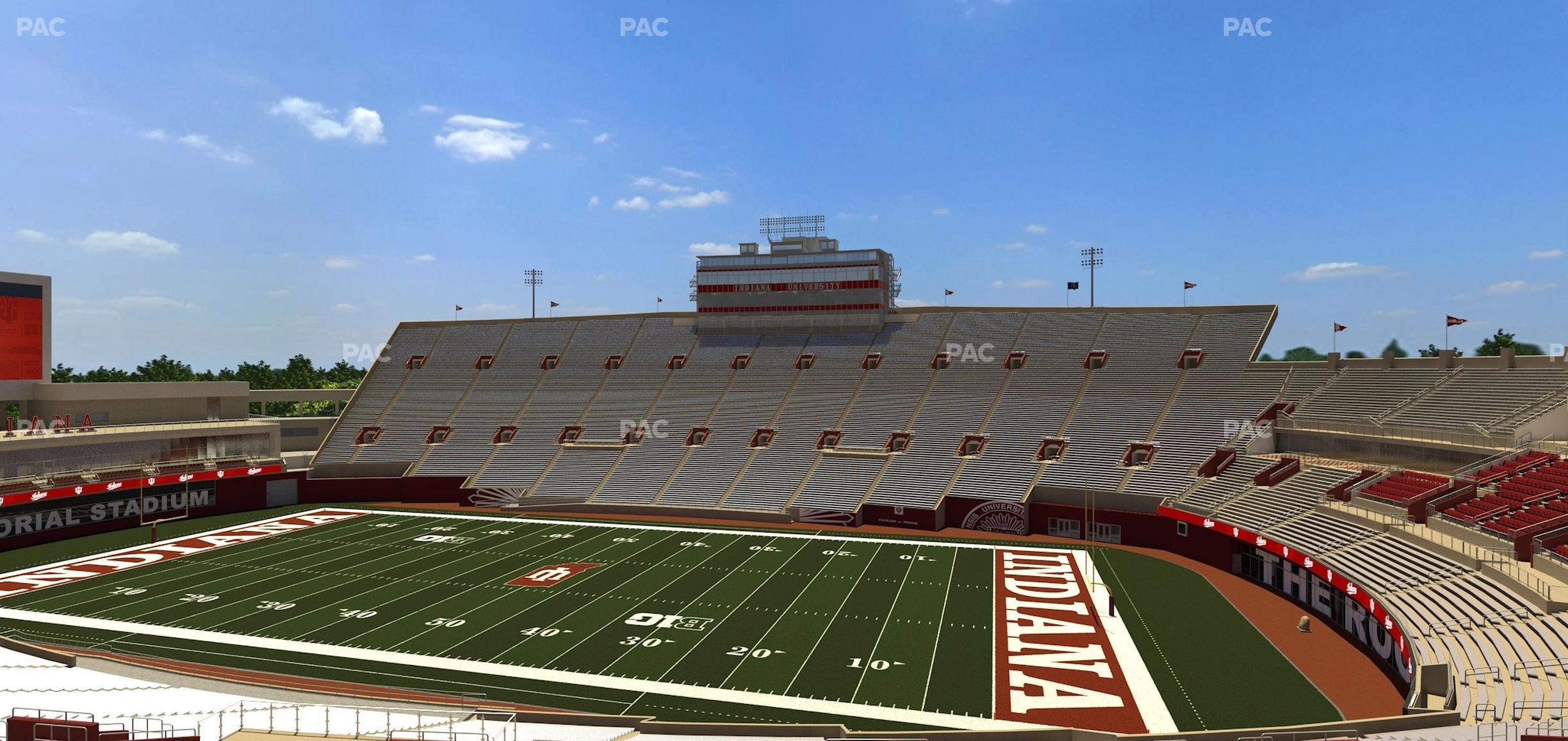 Seating view for Memorial Stadium - Indiana Section 23