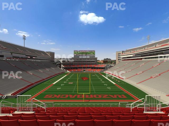 Seating view for Razorback Stadium Section 232