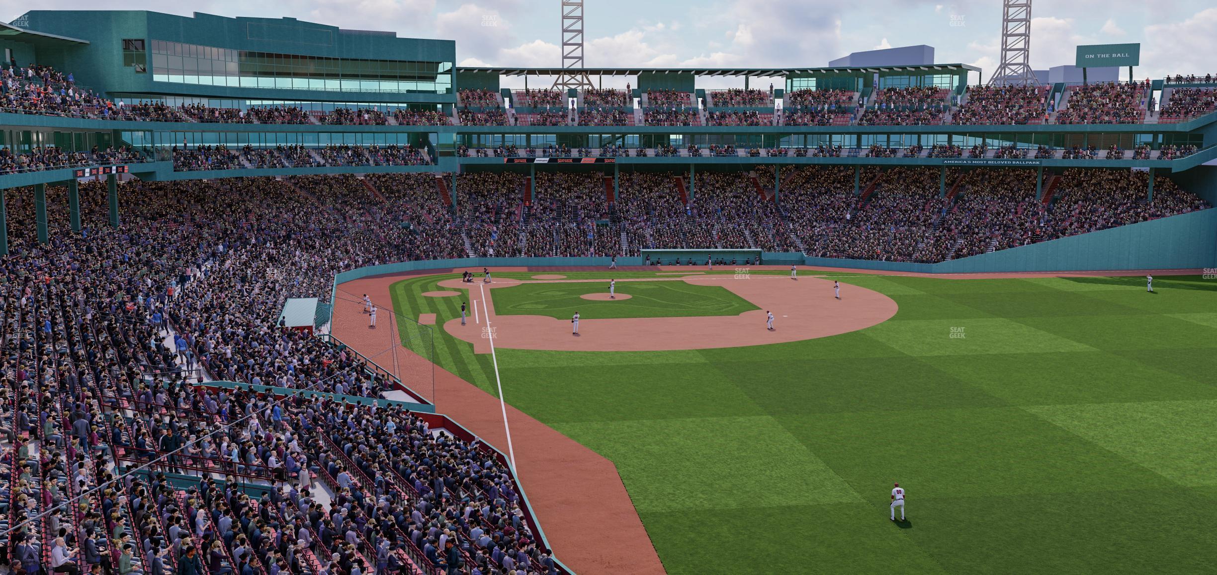 Seating view for Fenway Park Section Right Field Roof Deck Table 117