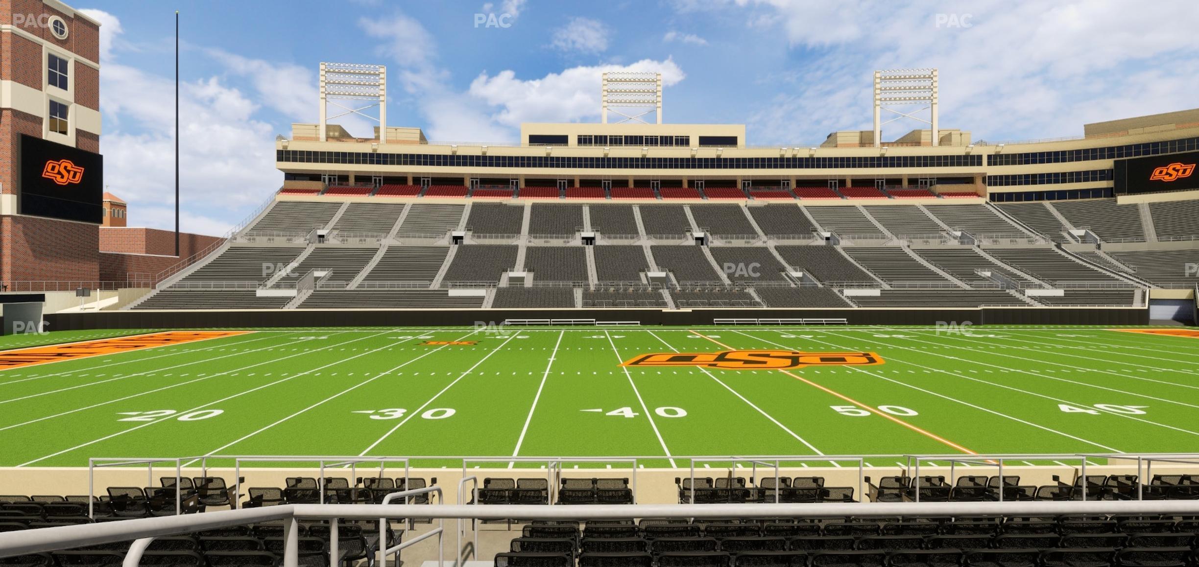 Seating view for Boone Pickens Stadium Section Upper Box 38