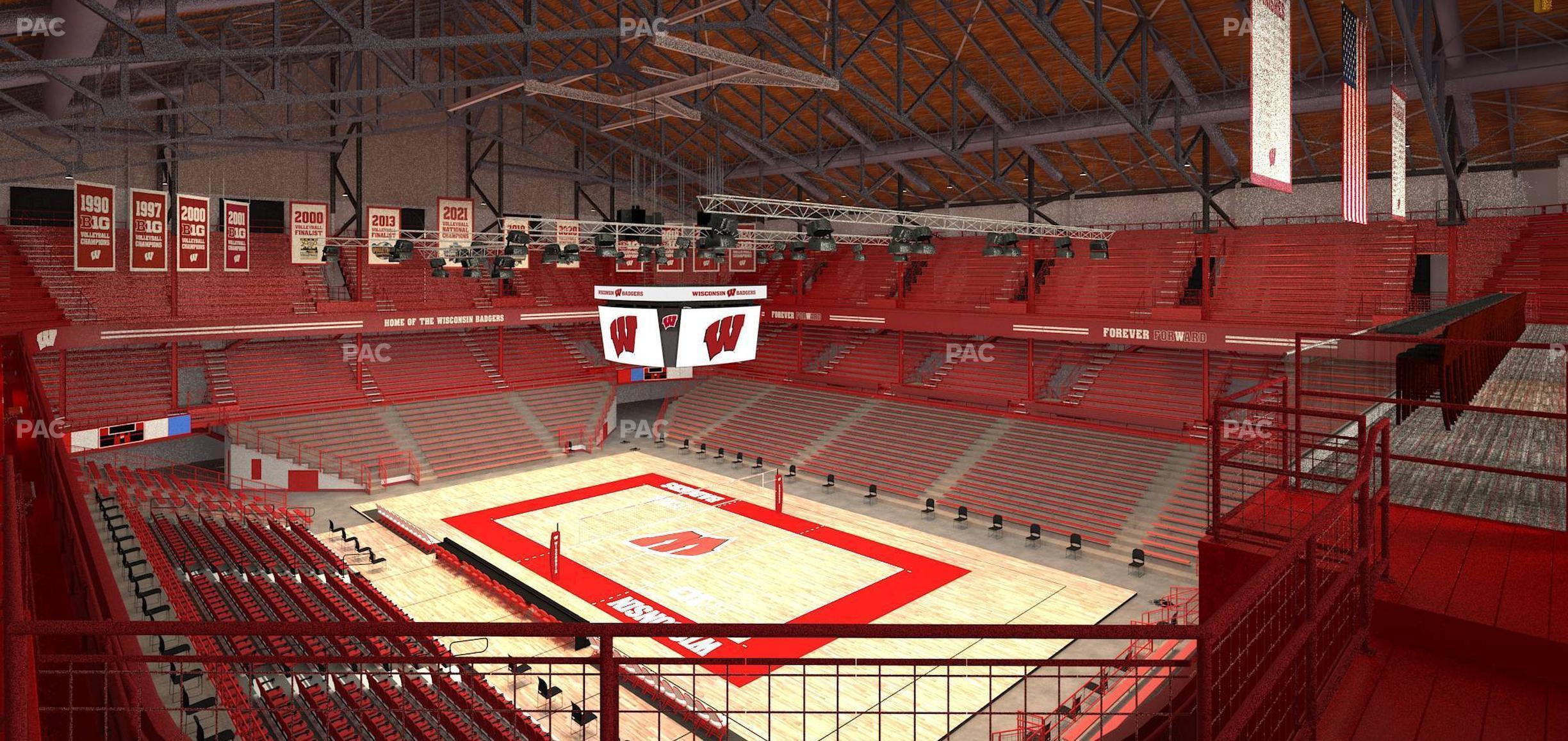 Seating view for Wisconsin Field House Section Cc