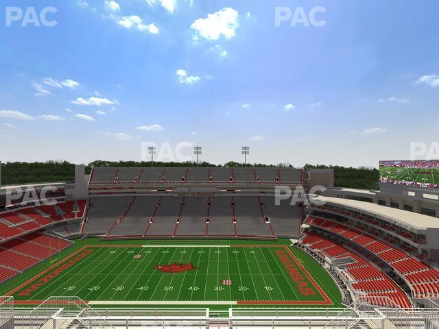 Seating view for Razorback Stadium Section 522