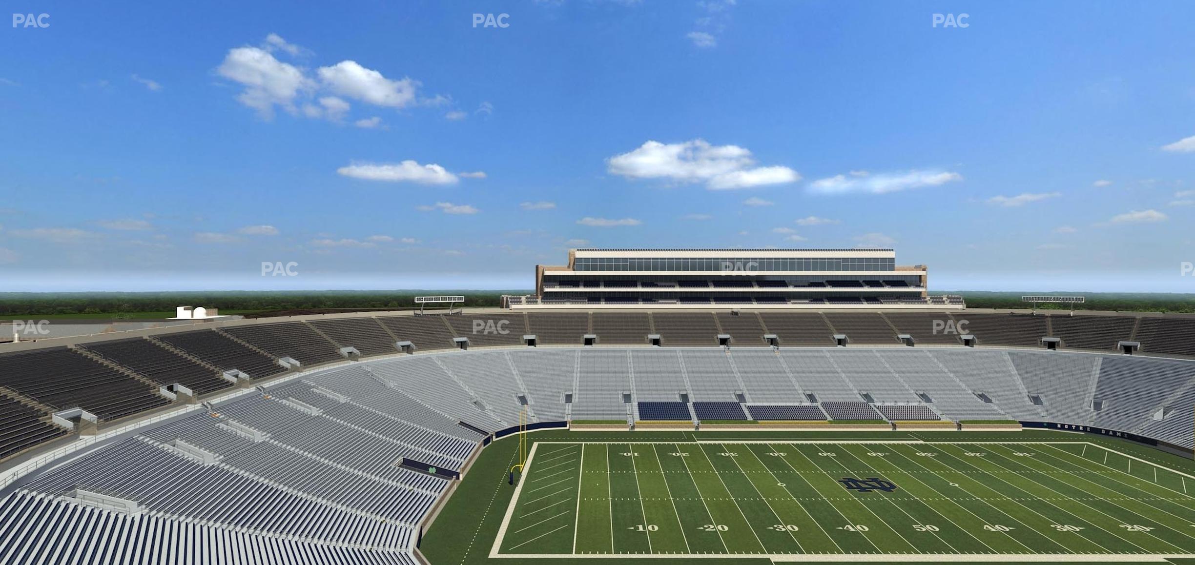 Seating view for Notre Dame Stadium Section Duncan Club 832