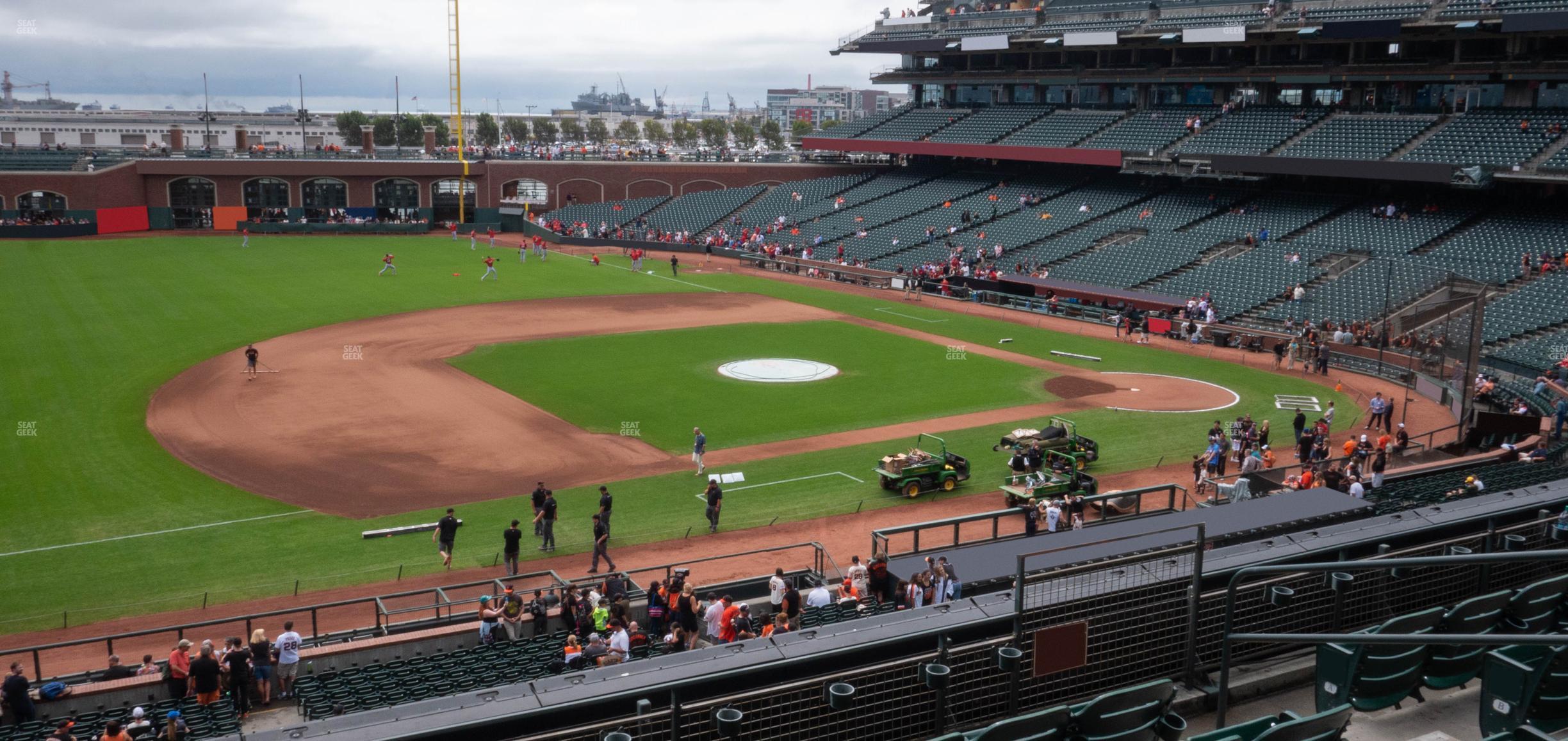 Seating view for Oracle Park Section Club Level 225