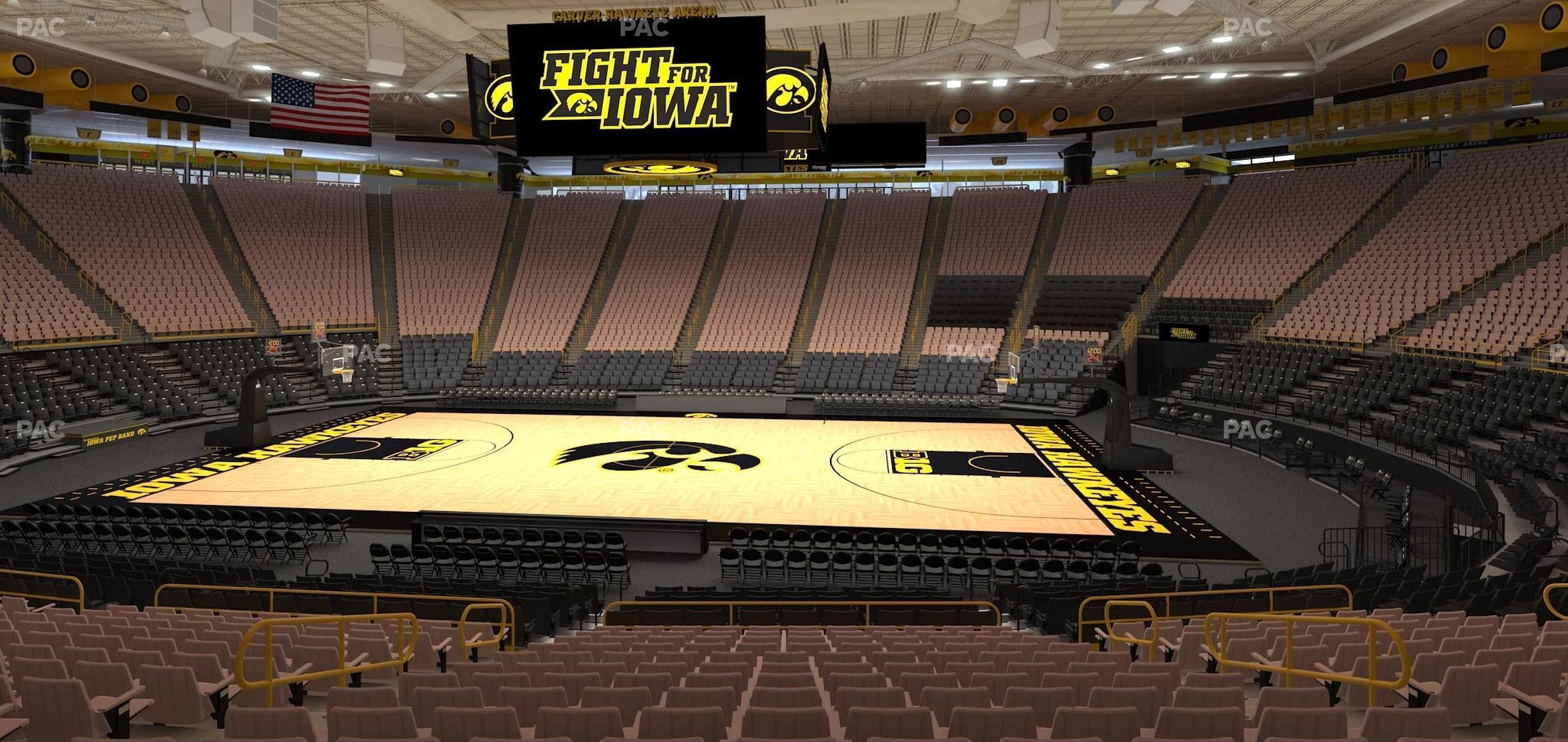 Seating view for Carver-Hawkeye Arena Section Mm