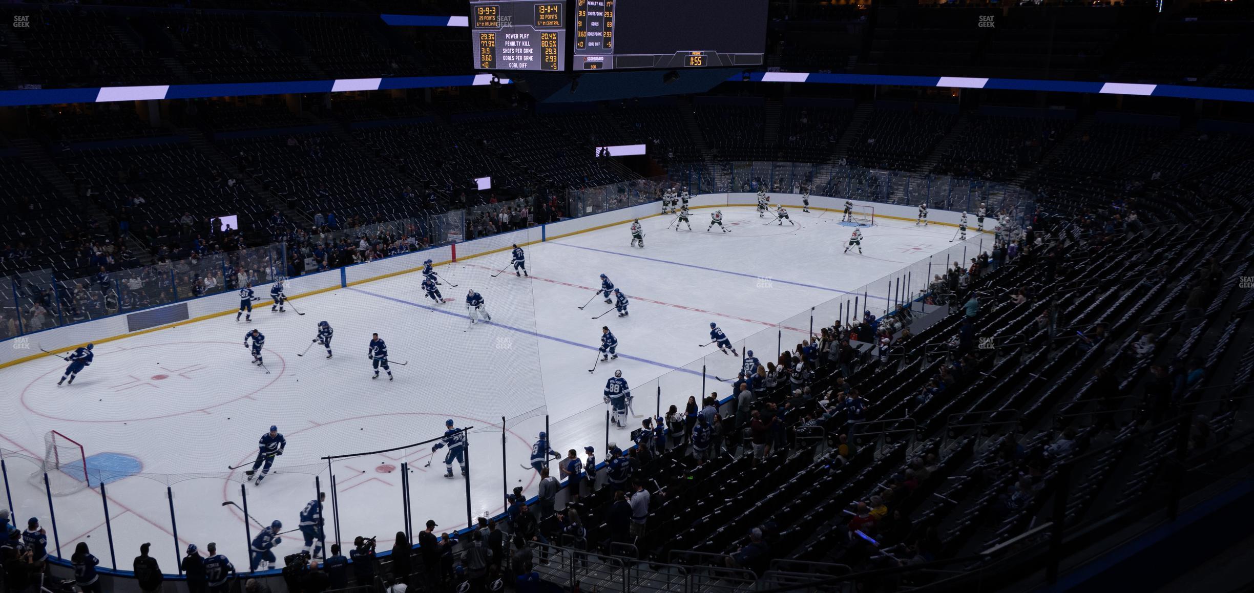 Seating view for Amalie Arena Section Club 1