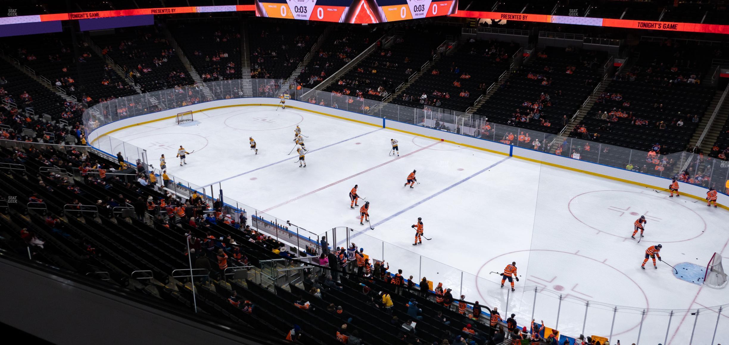 Seating view for Rogers Place Section Loge 4