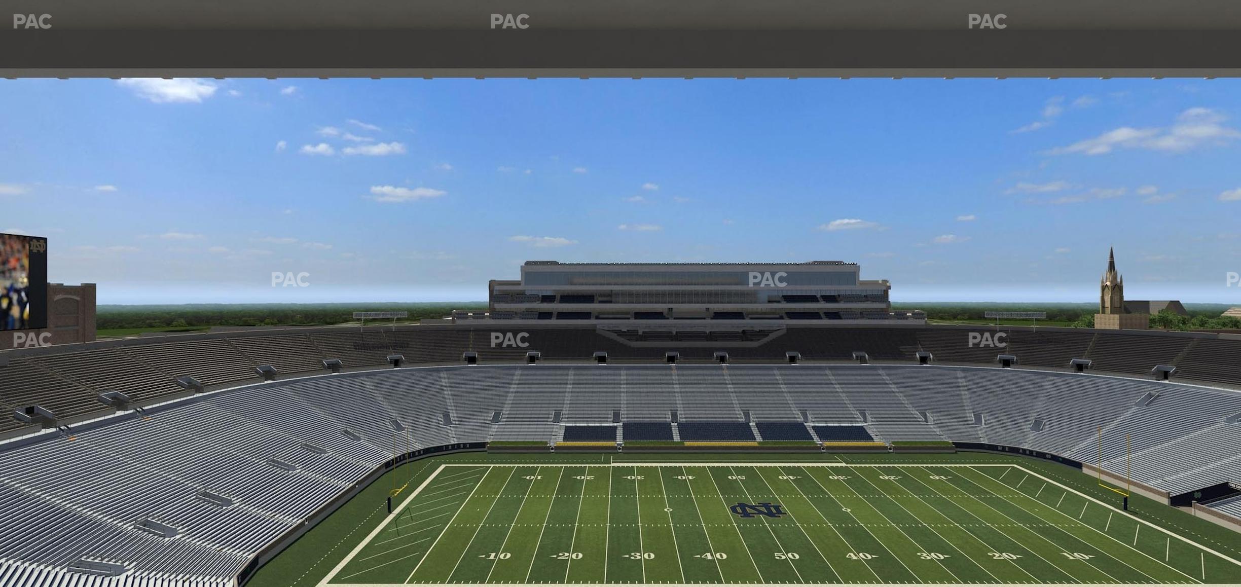 Seating view for Notre Dame Stadium Section Corbett Club 809