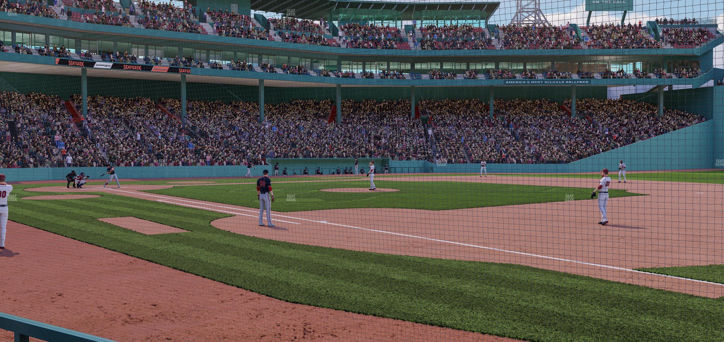 Seating view for Fenway Park Section Dugout Box 16