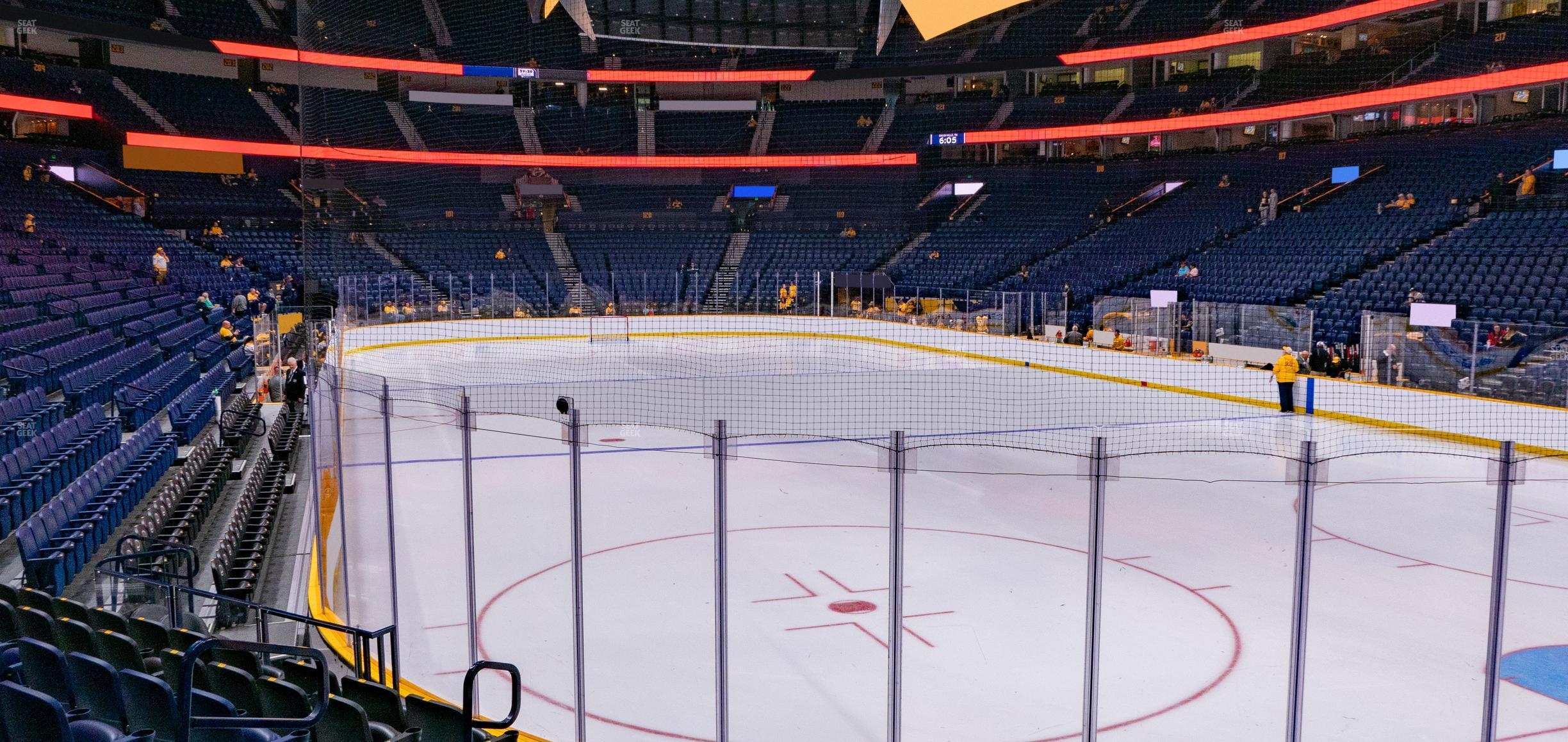 Seating view for Bridgestone Arena Section 109