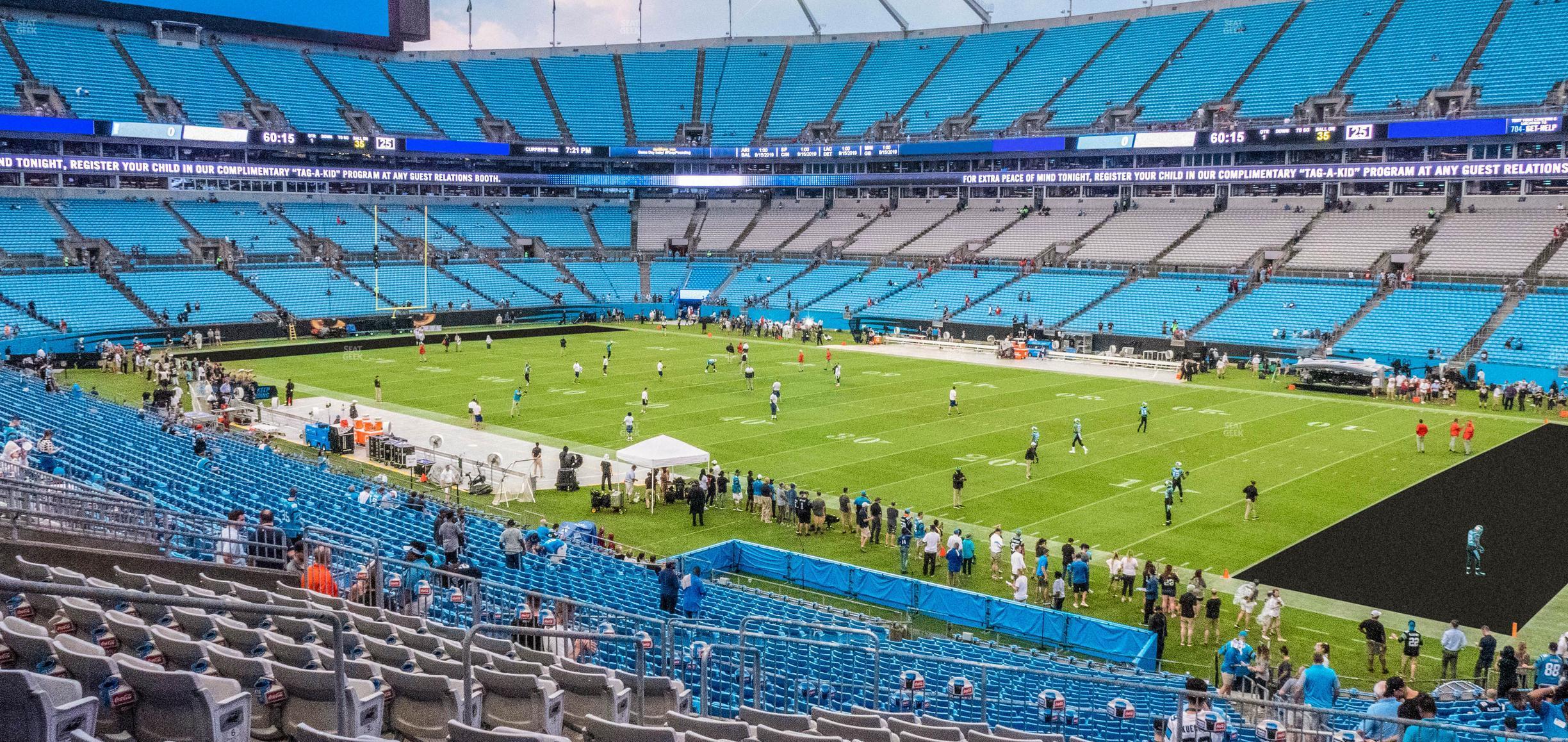 Seating view for Bank of America Stadium Section 338