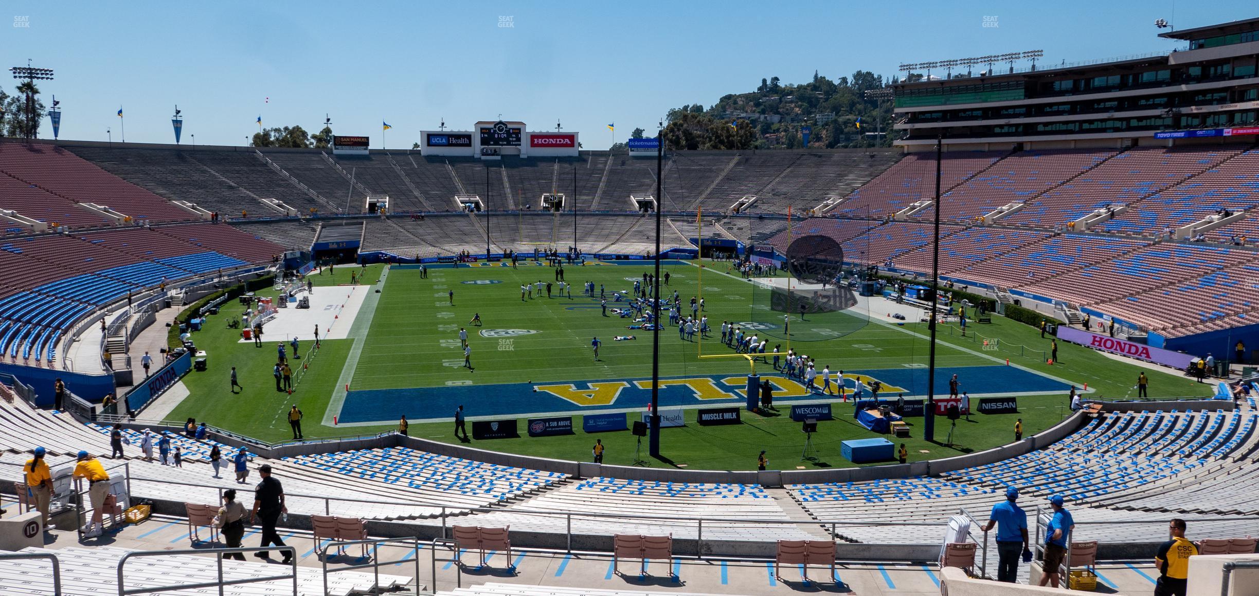 Seating view for Rose Bowl Stadium Section Upper 11