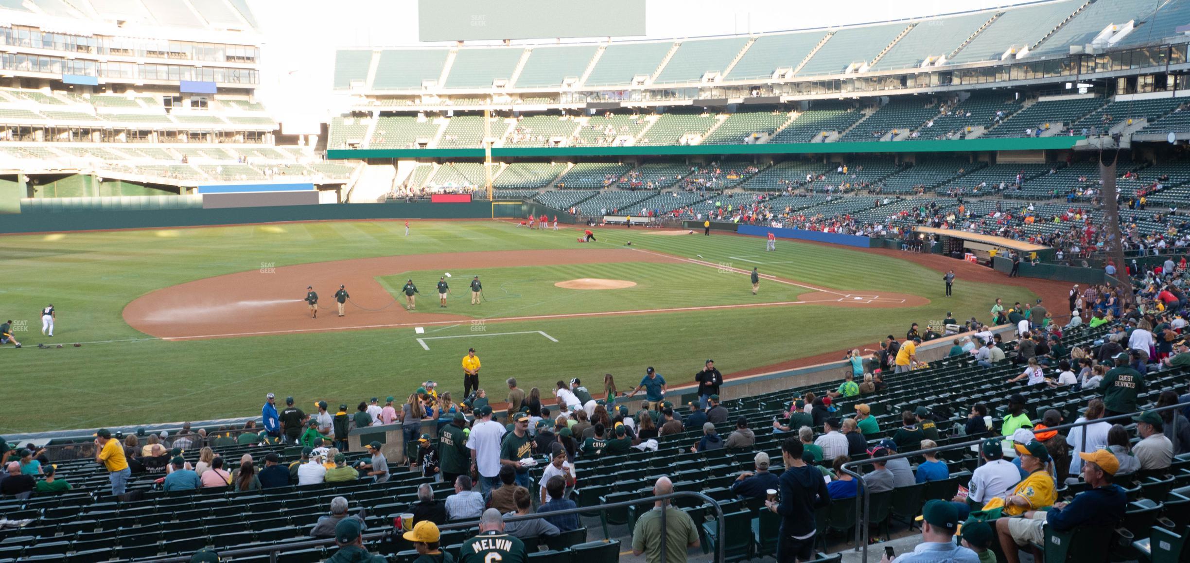 Seating view for Oakland Coliseum Section Rear 123