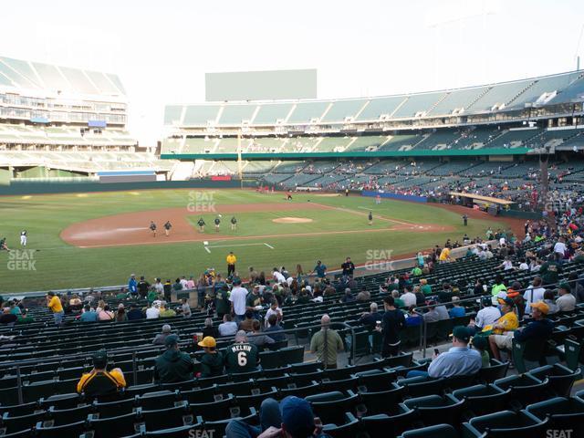 Seating view for Oakland Coliseum Section Rear 123