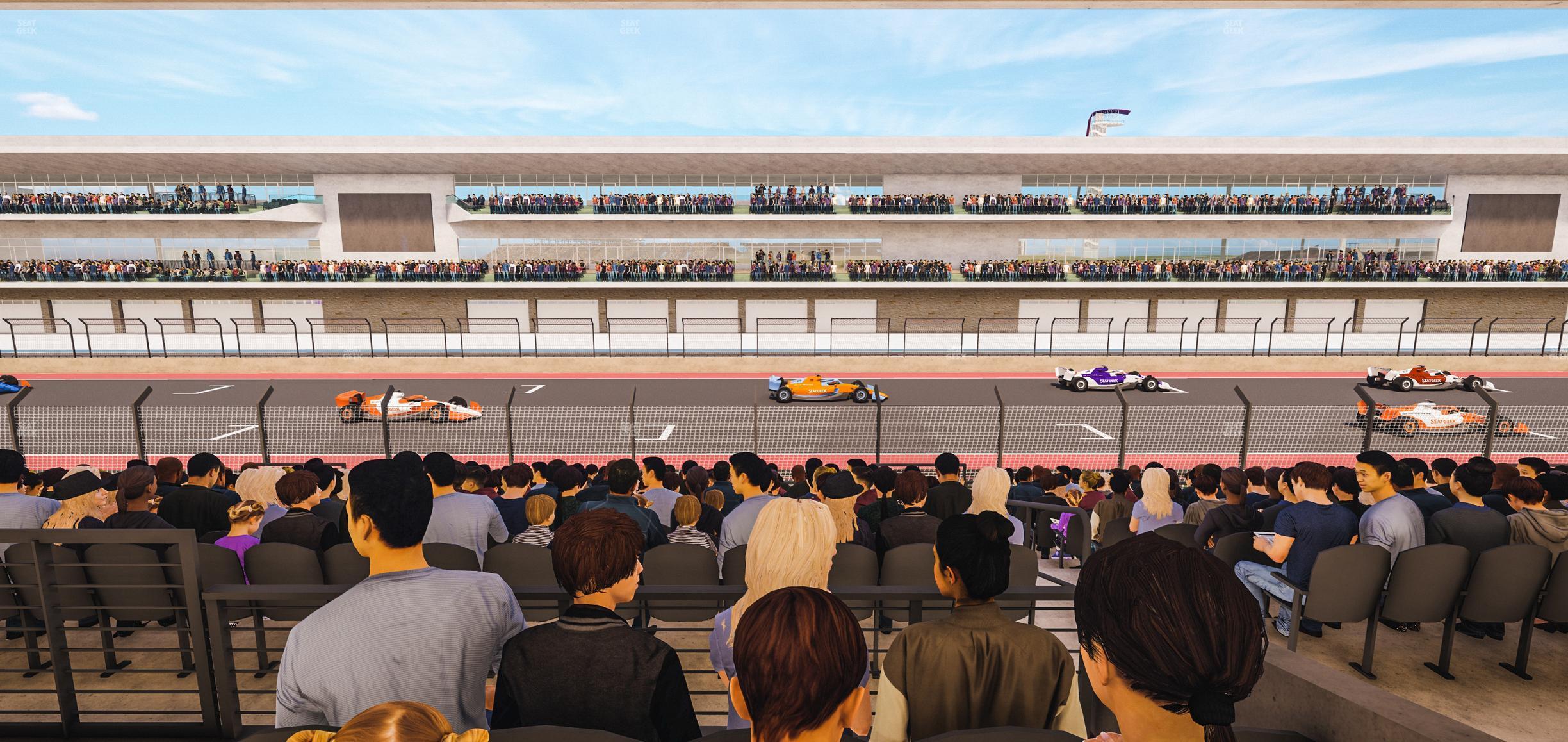 Seating view for Circuit of The Americas Section Main Grandstand Mezzanine 11 B