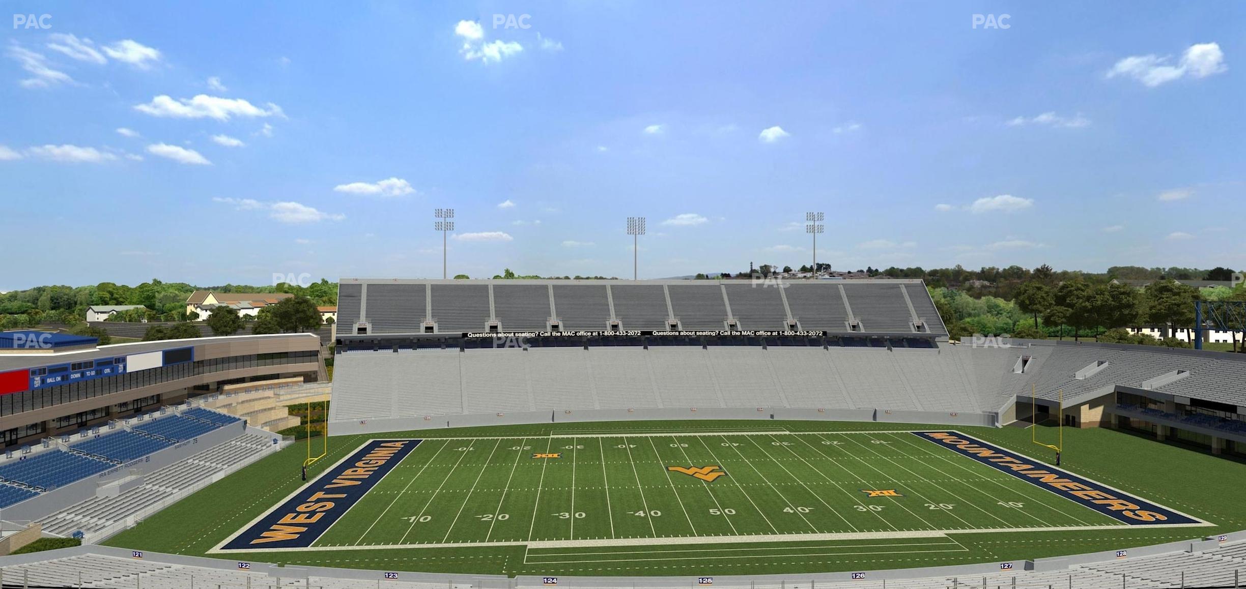 Seating view for Mountaineer Field at Milan Puskar Stadium Section 216