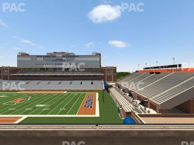 Seating view for Memorial Stadium - IL Section 201