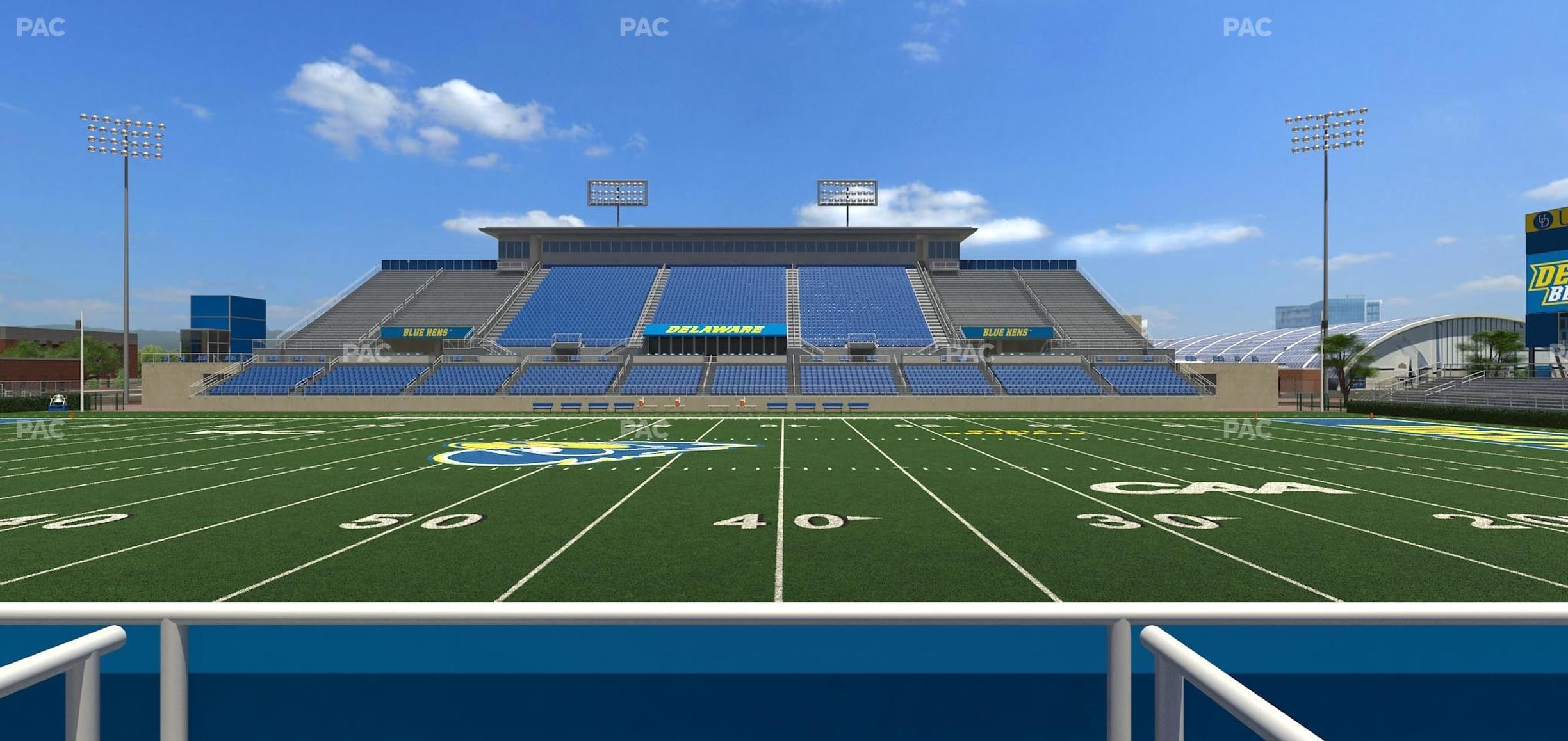 Seating view for Delaware Stadium Section East Box 70