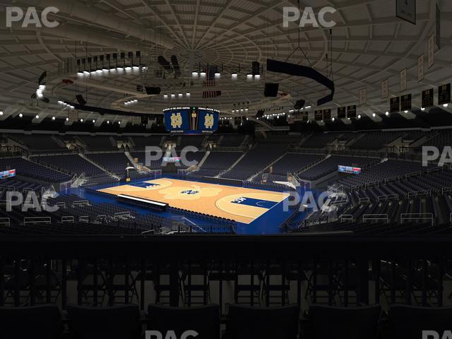 Seating view for Purcell Pavilion at the Joyce Center Section 117