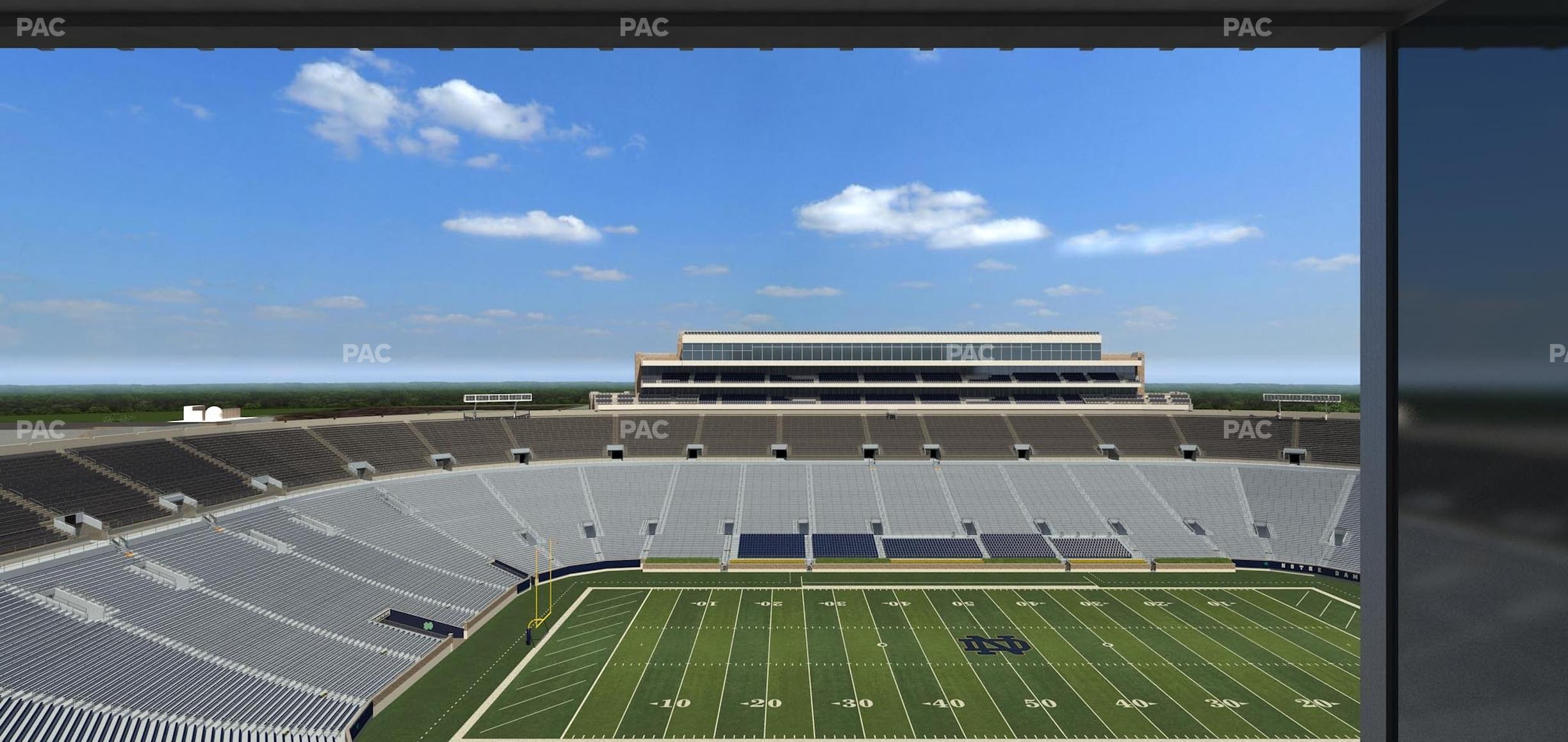 Seating view for Notre Dame Stadium Section Duncan Club 830