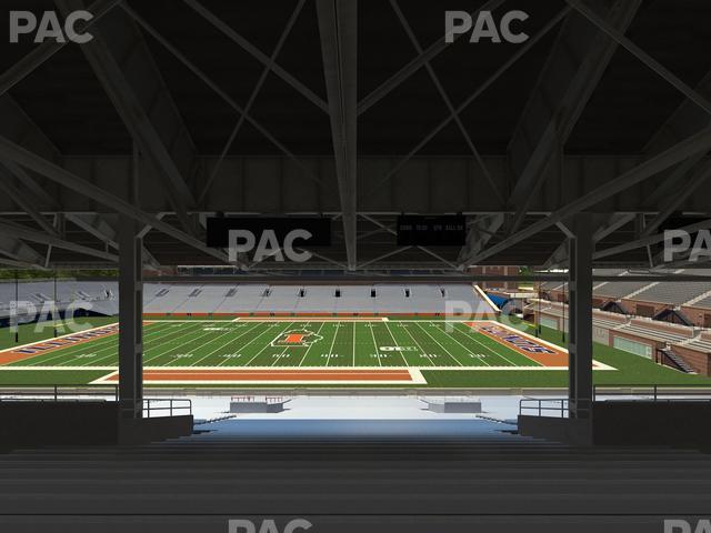 Seating view for Memorial Stadium - IL Section Back 104