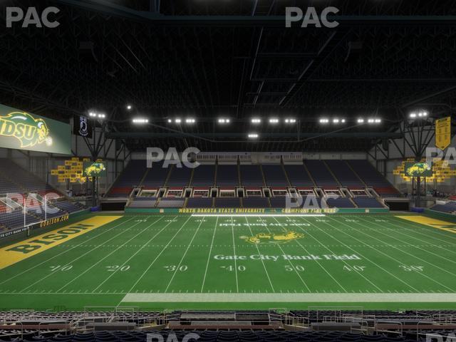 Seating view for Fargodome Section Elevated 19