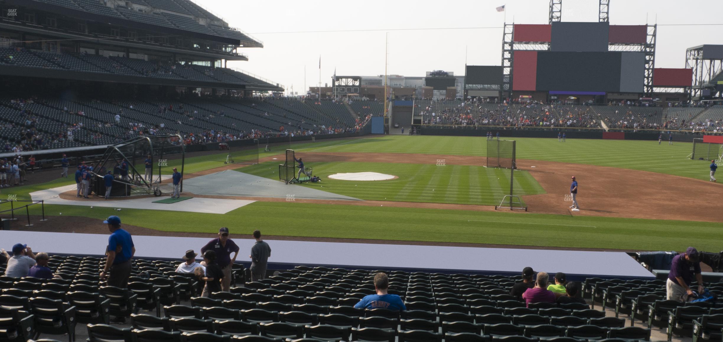 Seating view for Coors Field Section 123