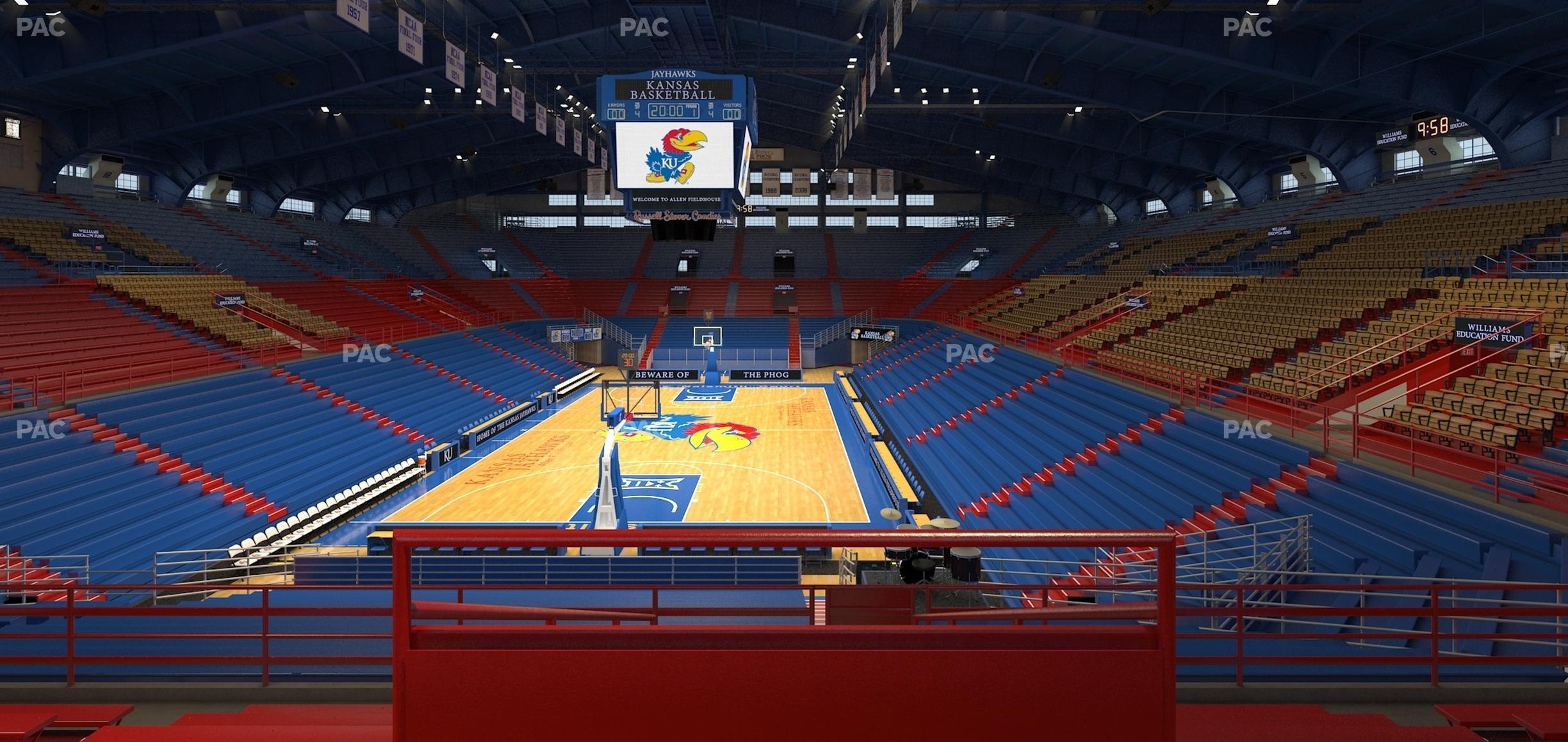 Seating view for Allen Fieldhouse Section 11