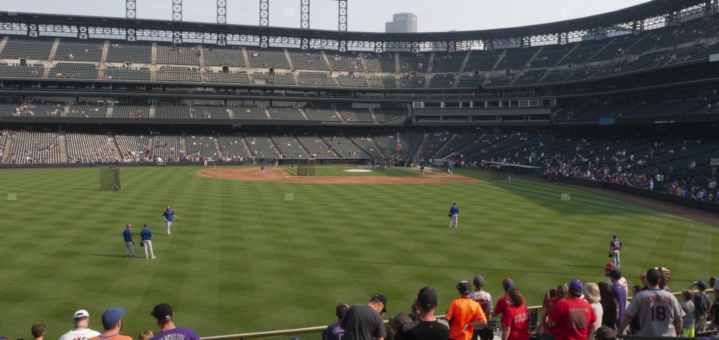 Seating view for Coors Field Section 154