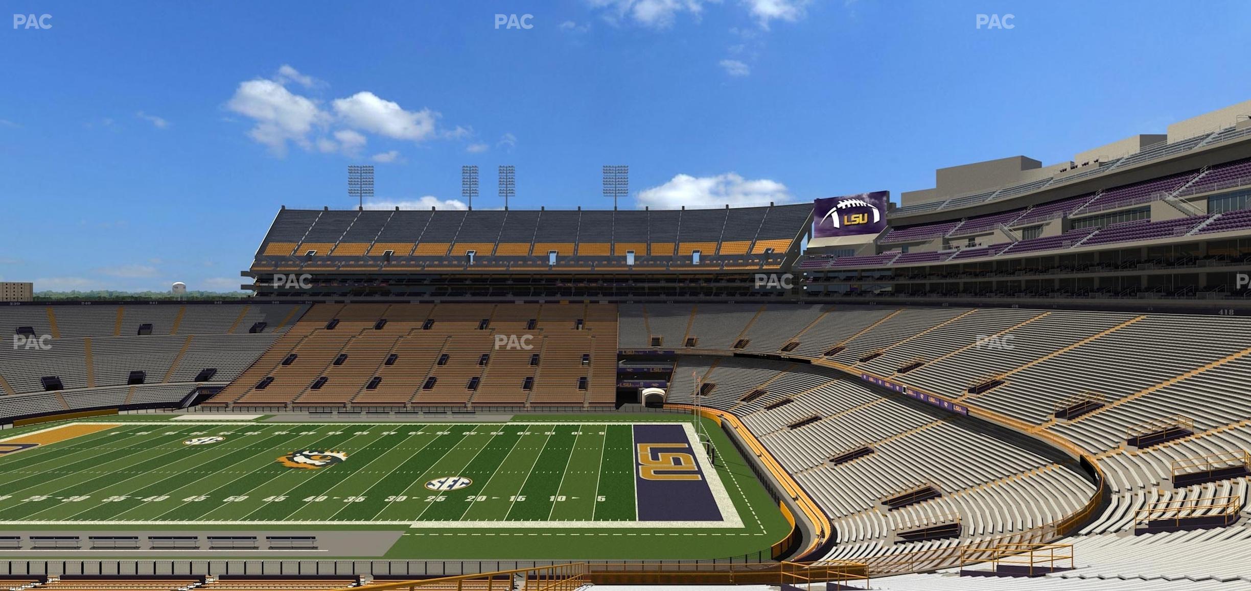 Seating view for Tiger Stadium Section Club 104