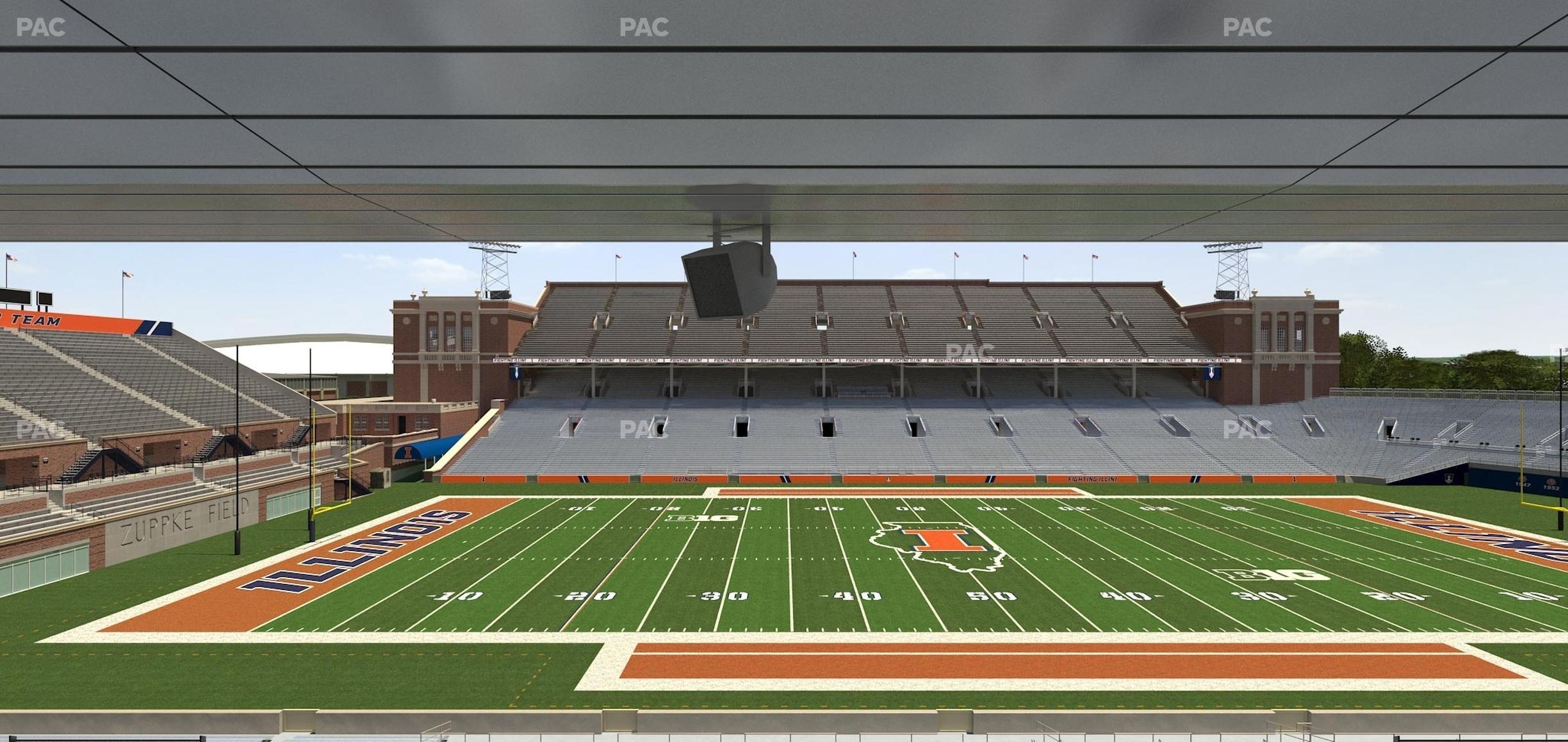 Seating view for Memorial Stadium - IL Section Colonnades Club 309