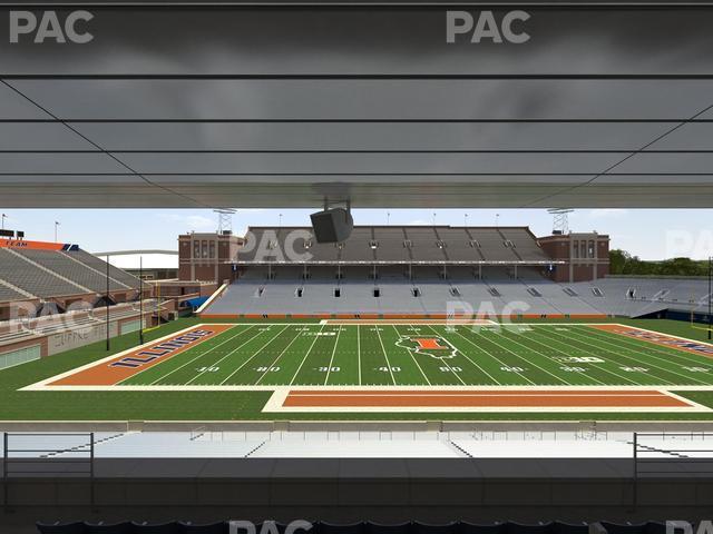 Seating view for Memorial Stadium - IL Section Colonnades Club 309