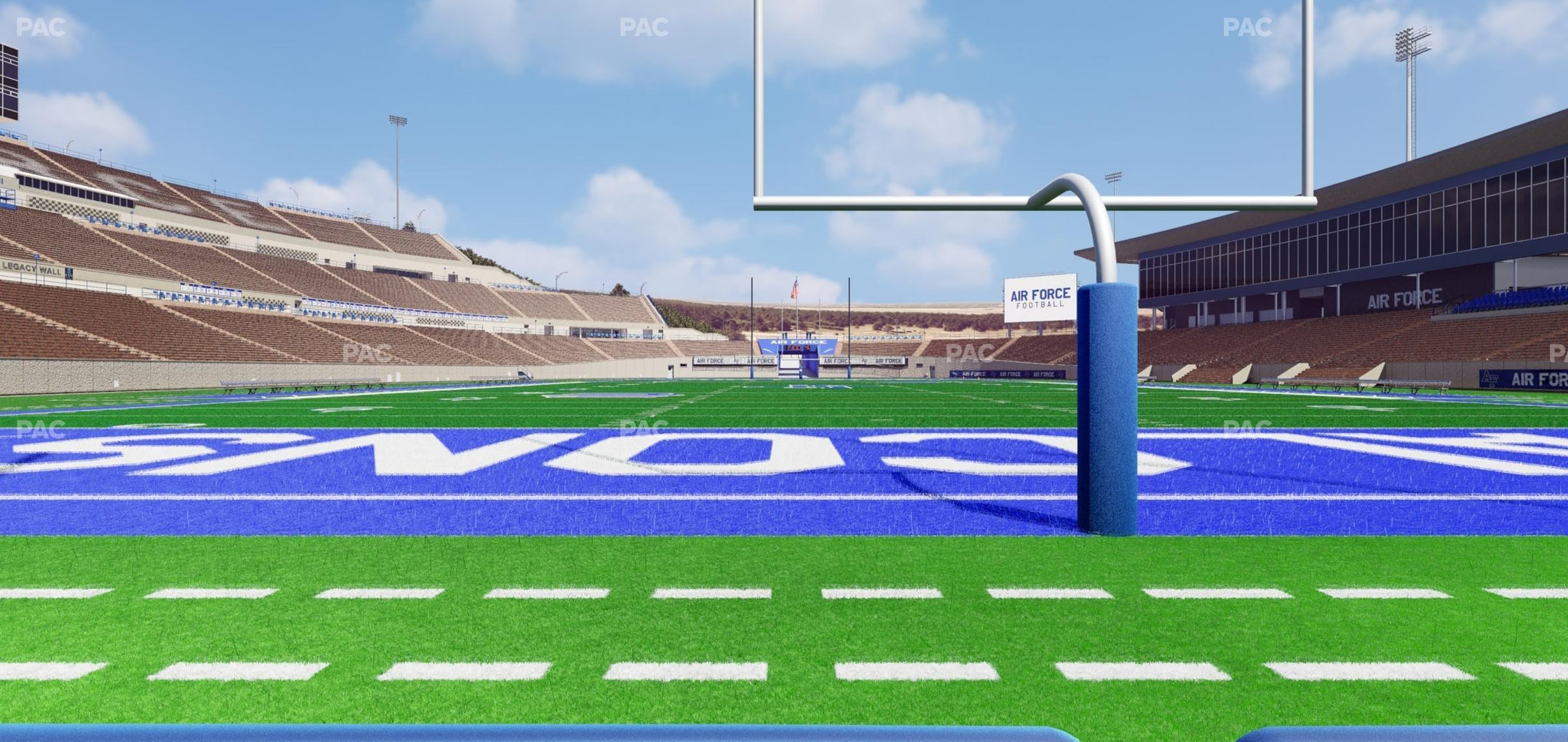 Seating view for Falcon Stadium Section Field Box 6