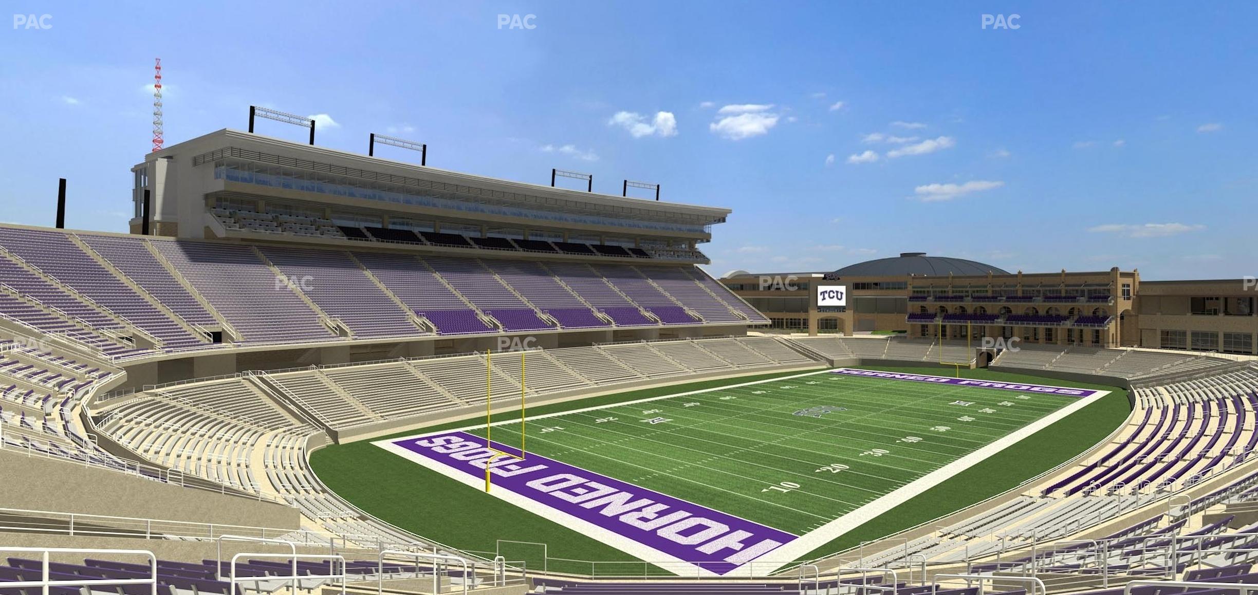 Seating view for Amon G. Carter Stadium Section 216