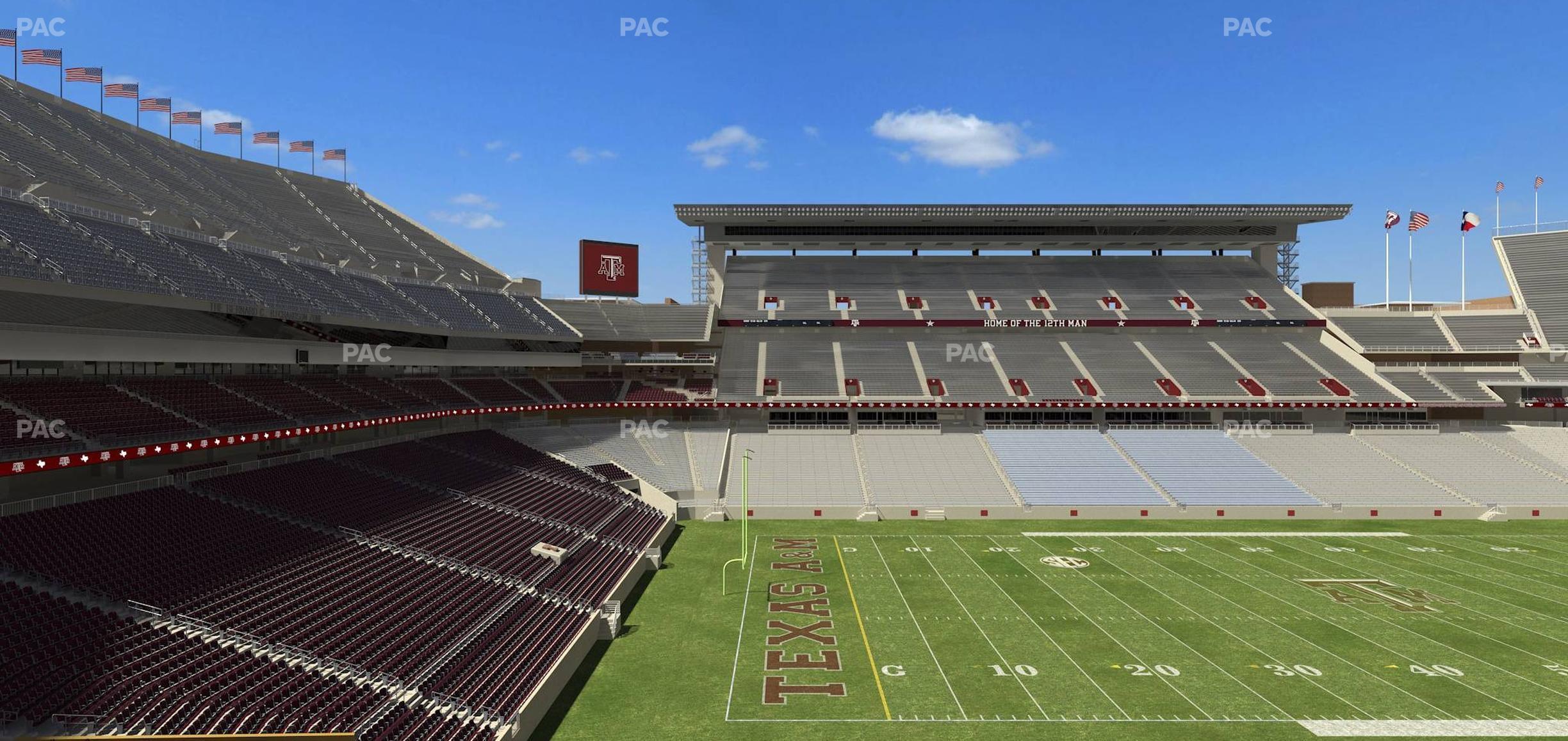 Seating view for Kyle Field Section West A Club 10