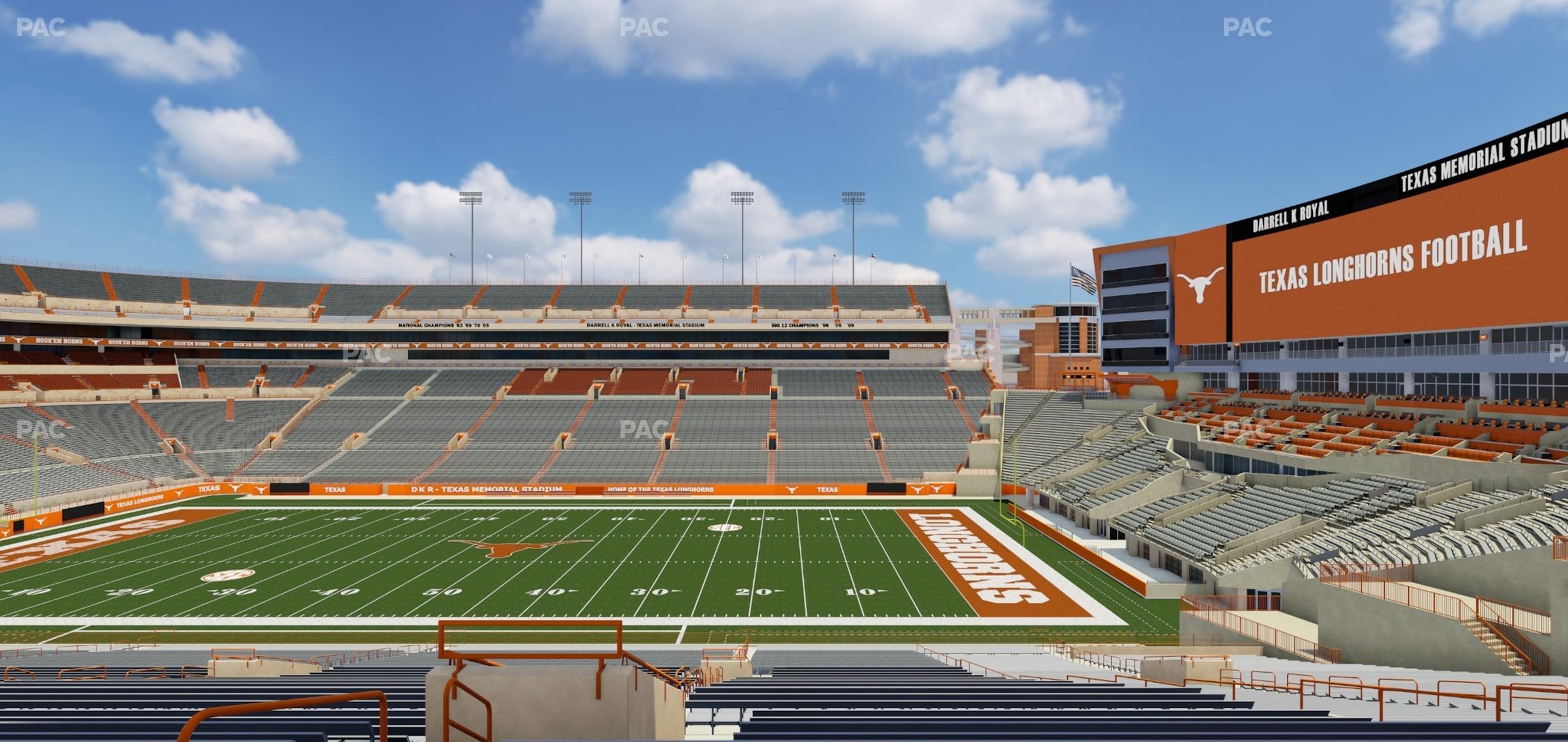 Seating view for Darrell K Royal - Texas Memorial Stadium Section 3