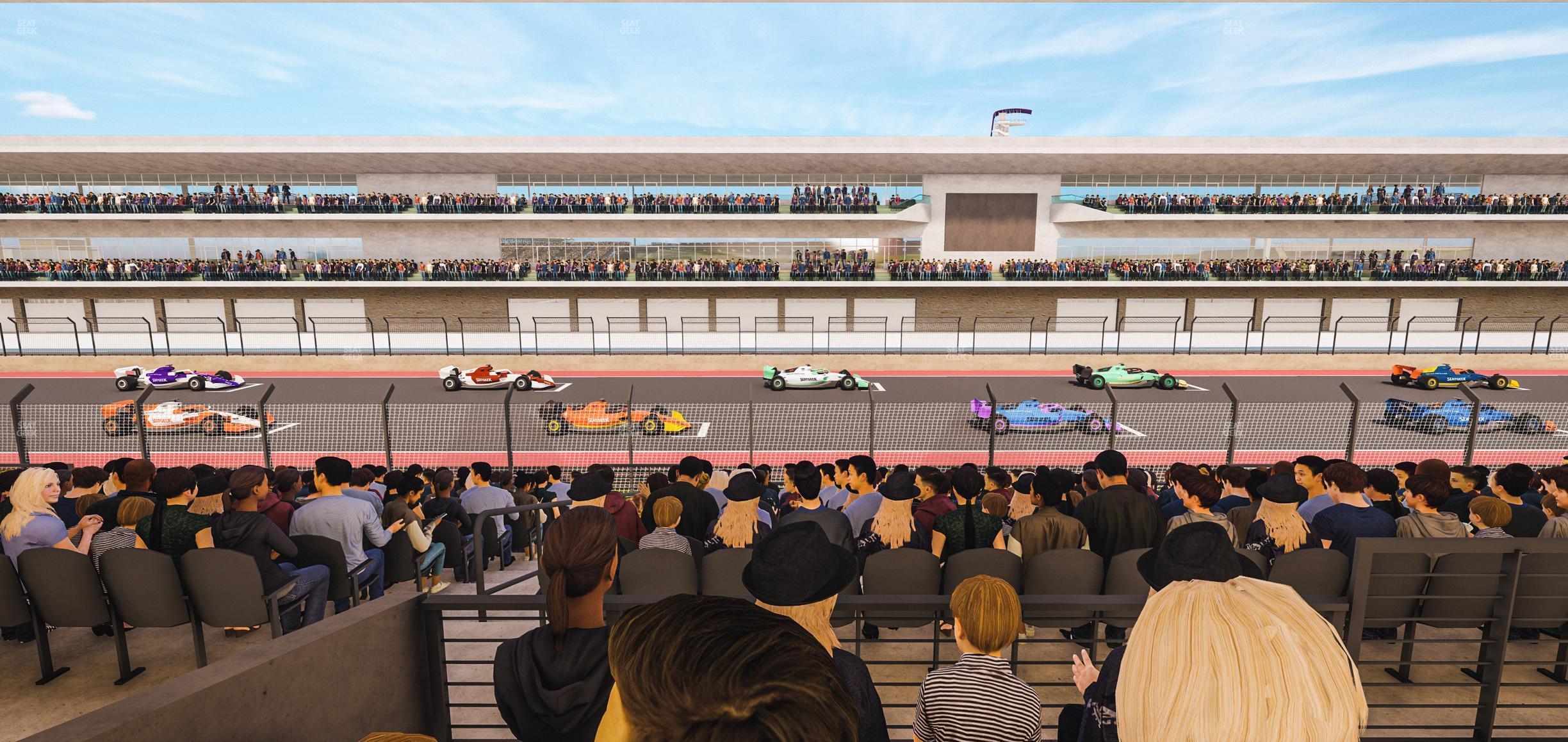 Seating view for Circuit of The Americas Section Main Grandstand Mezzanine 16 A