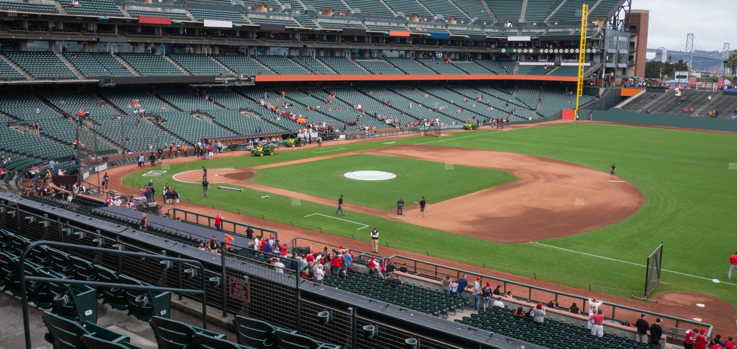 Seating view for Oracle Park Section Club Level 204