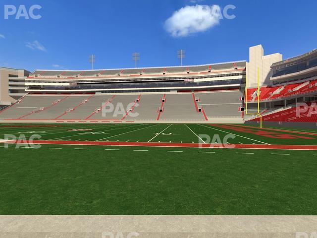 Seating view for Razorback Stadium Section 102