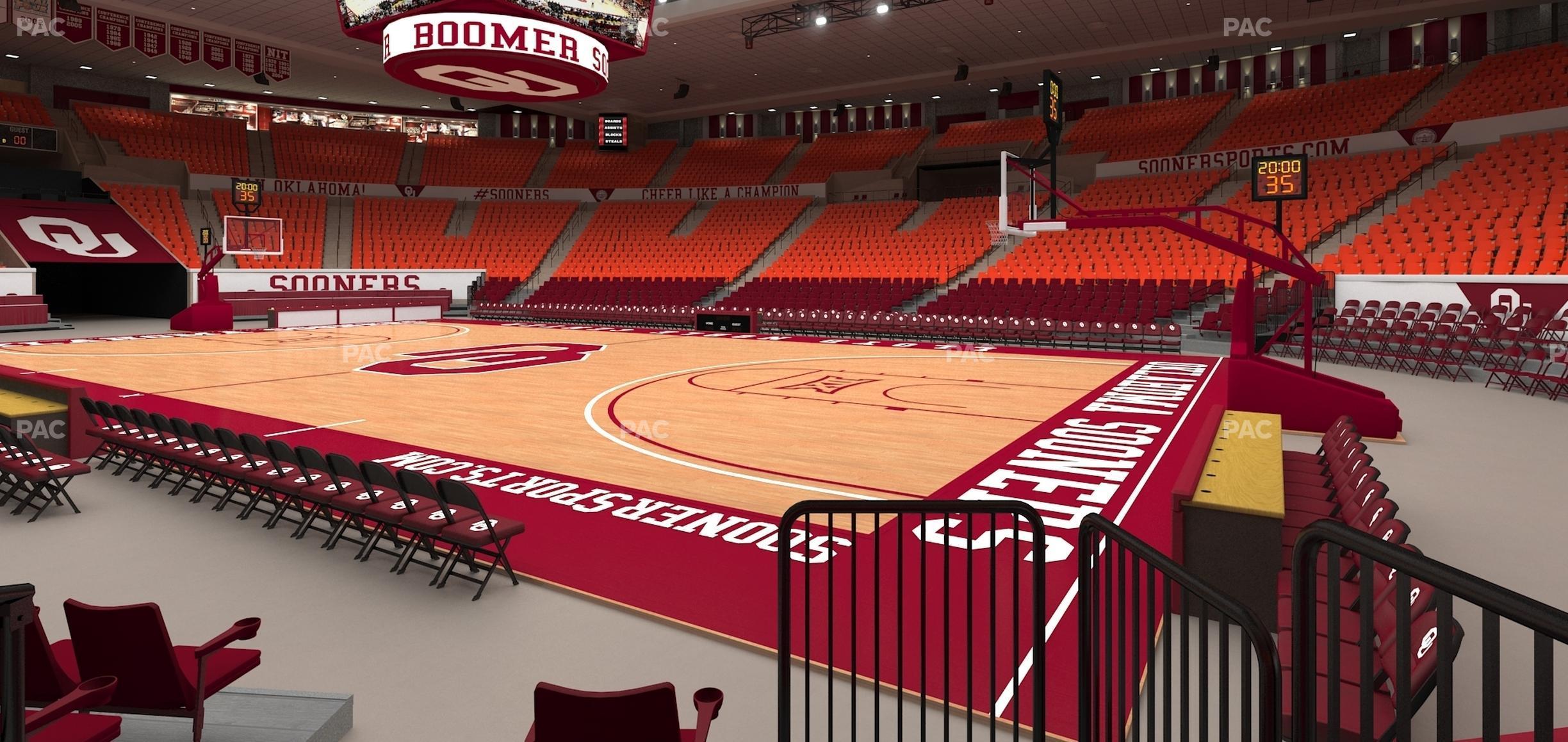 Seating view for Lloyd Noble Center Section F 6