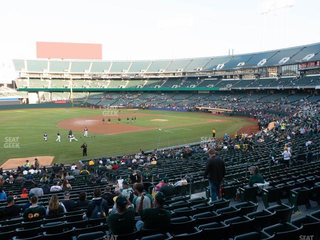 Seating view for Oakland Coliseum Section Rear 126