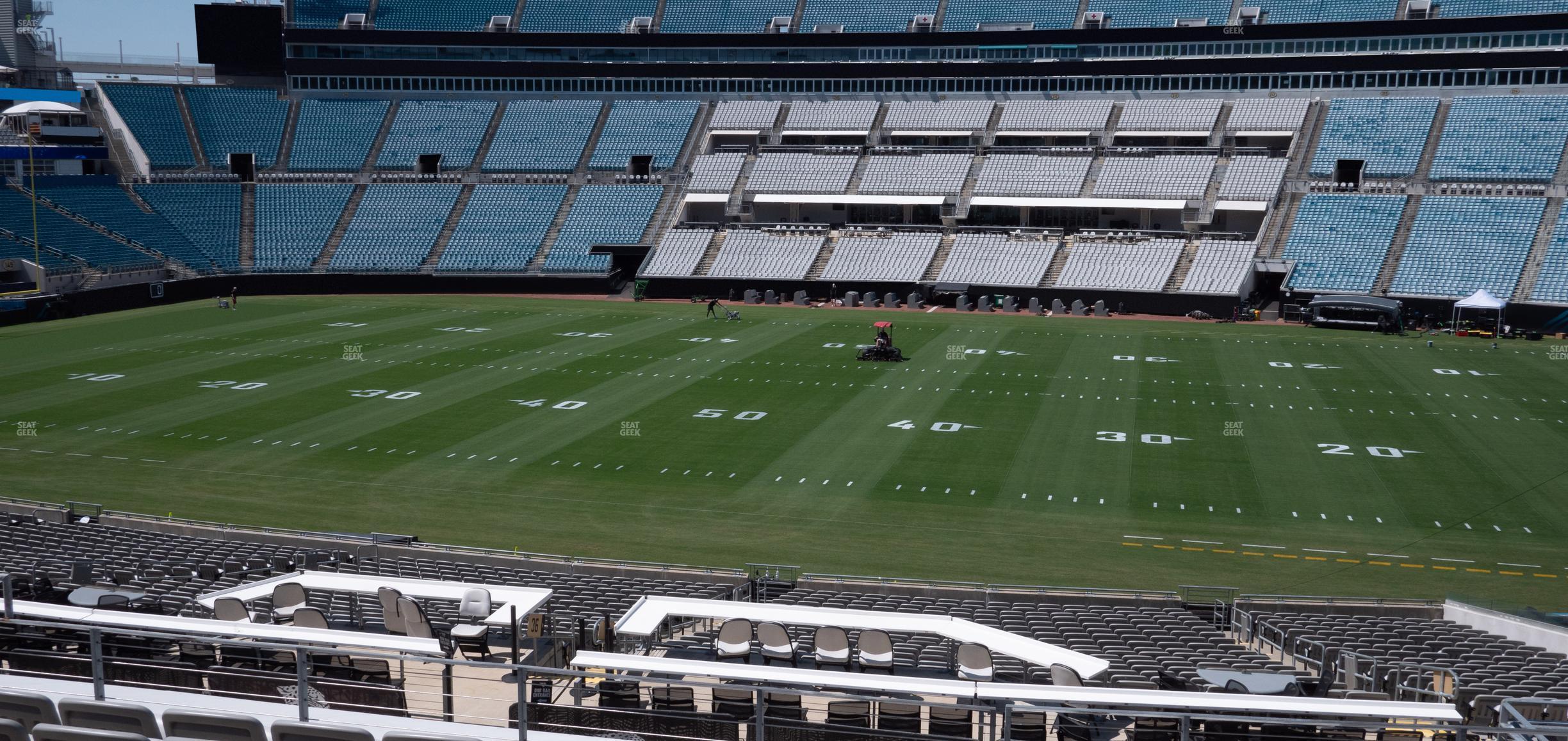 Seating view for EverBank Stadium Section Gallagher Club 135