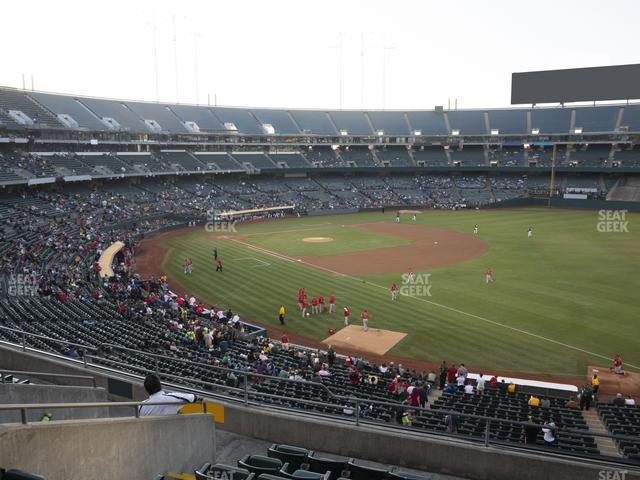 Seating view for Oakland Coliseum Section 206