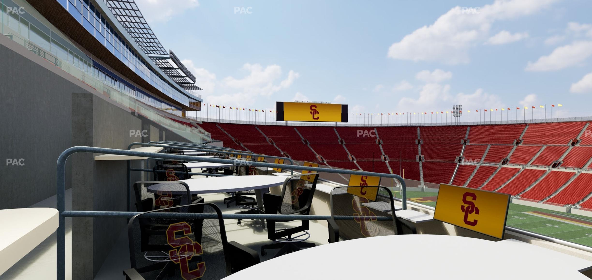 Seating view for Los Angeles Memorial Coliseum Section Loge 401