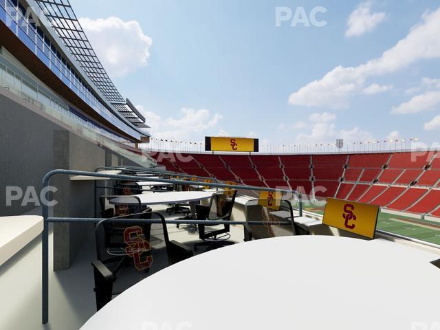 Seating view for Los Angeles Memorial Coliseum Section Loge 401