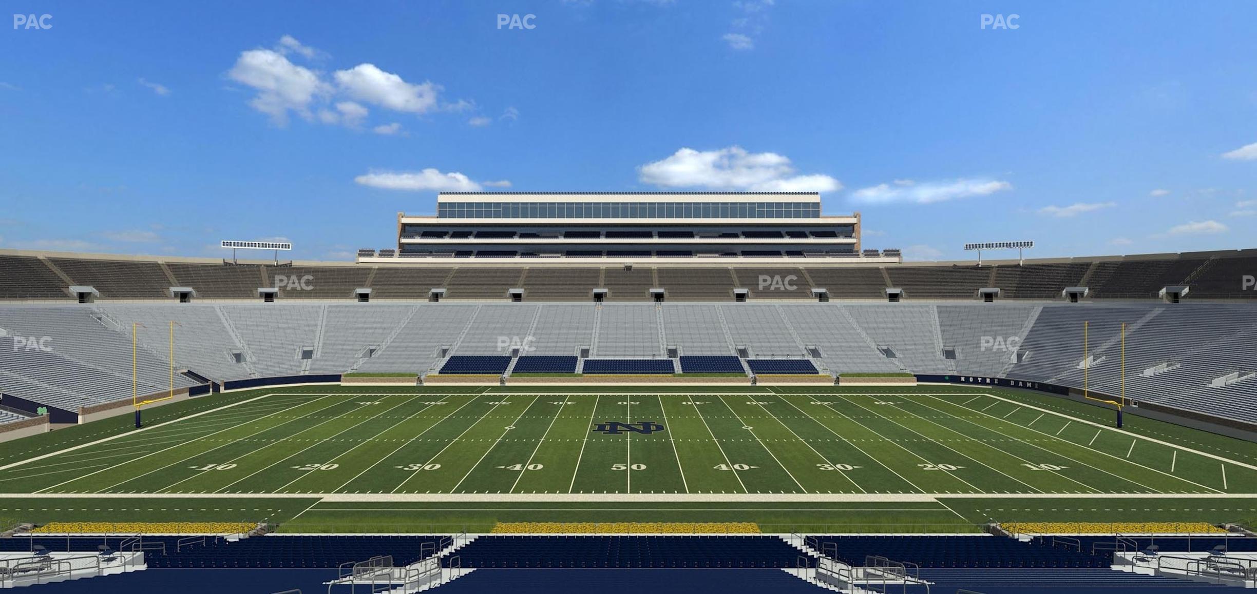 Seating view for Notre Dame Stadium Section 128