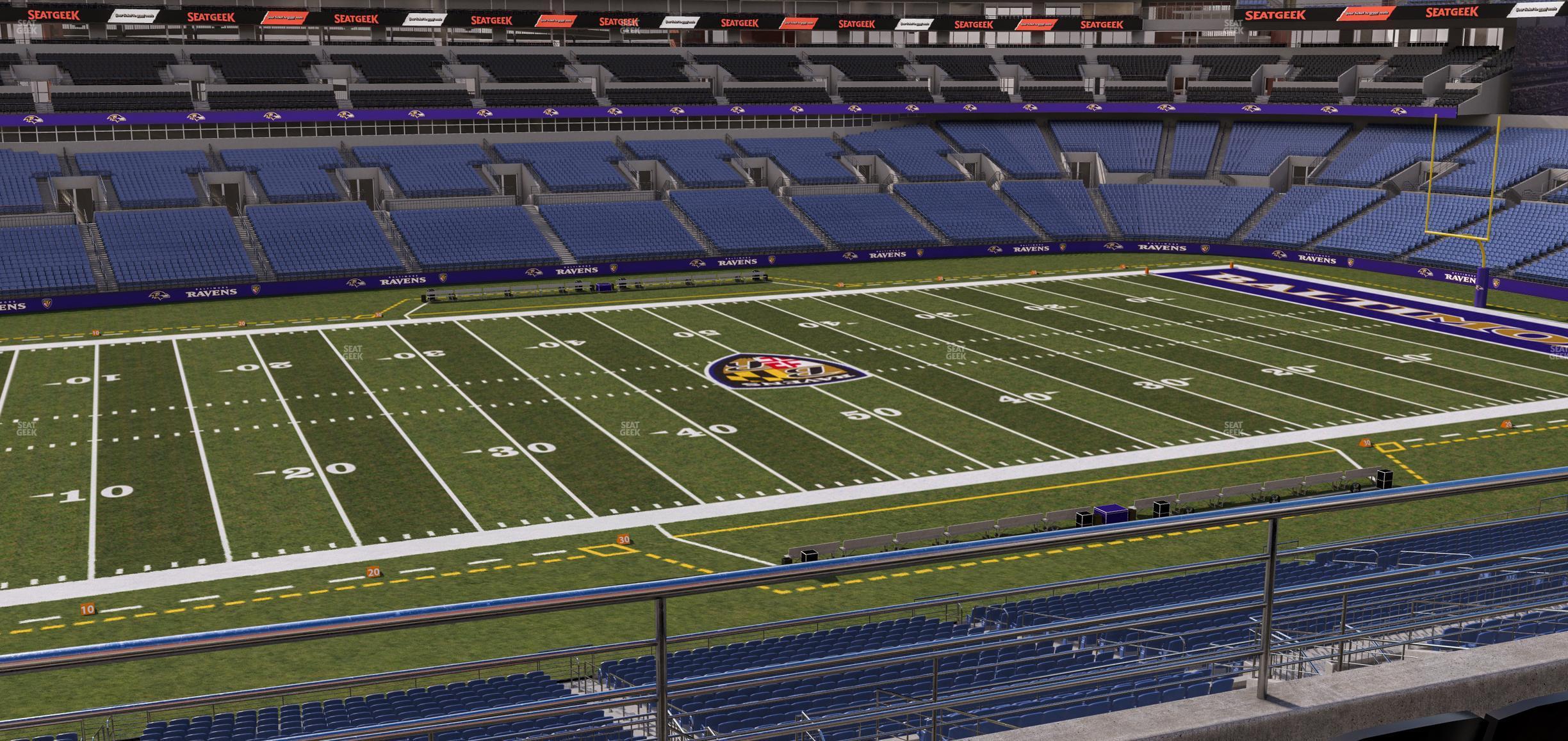 Seating view for M&T Bank Stadium Section 202